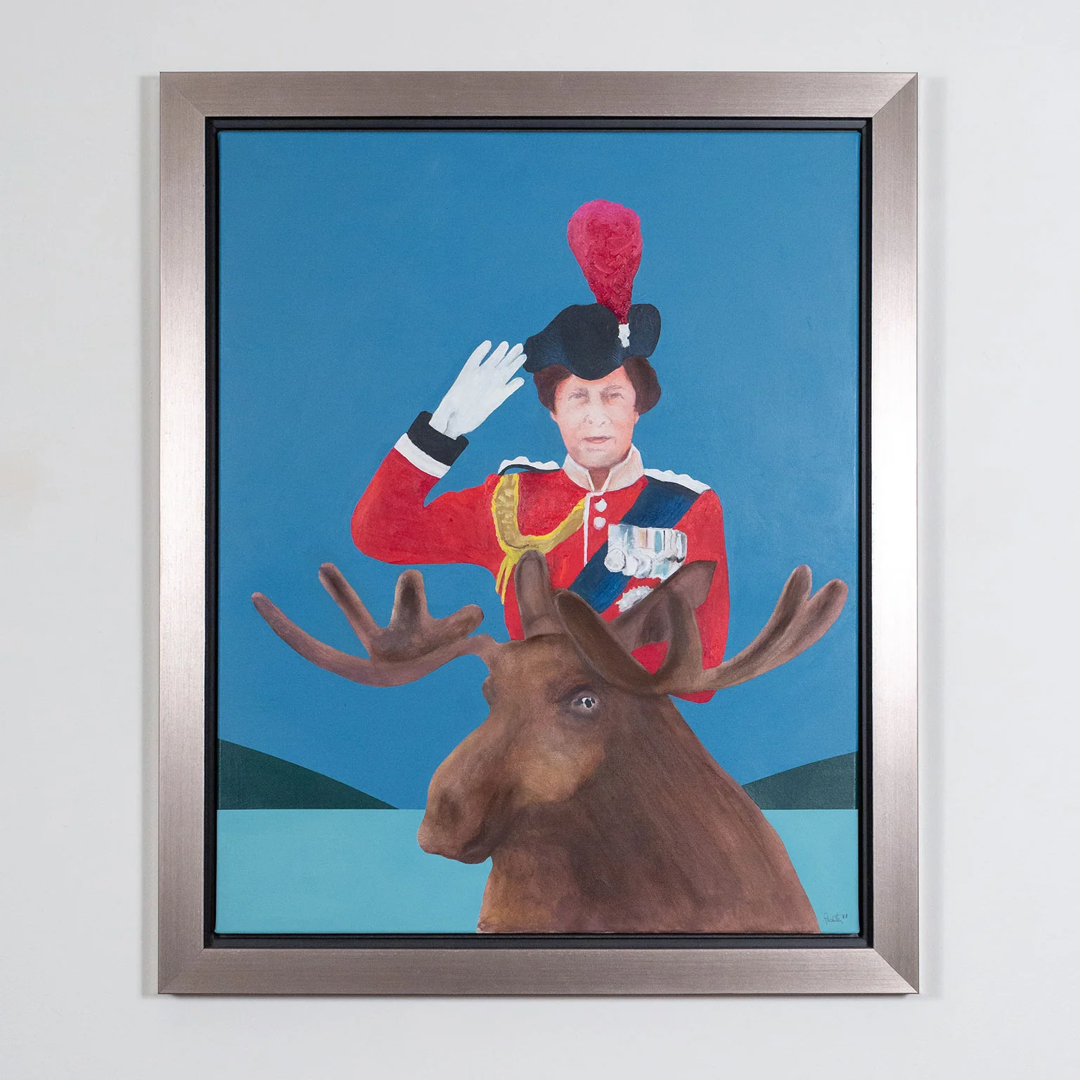 CHARLES PACHTER "QUEEN ON A MOOSE" ACRYLIC ON CANVAS, 1988 - Image 2