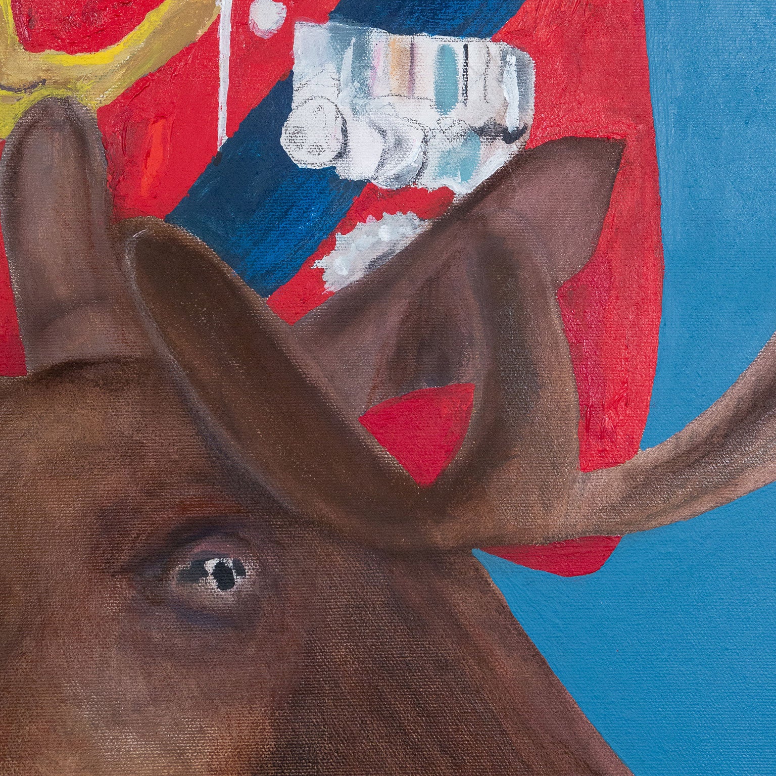 CHARLES PACHTER "QUEEN ON A MOOSE" ACRYLIC ON CANVAS, 1988 - Image 6