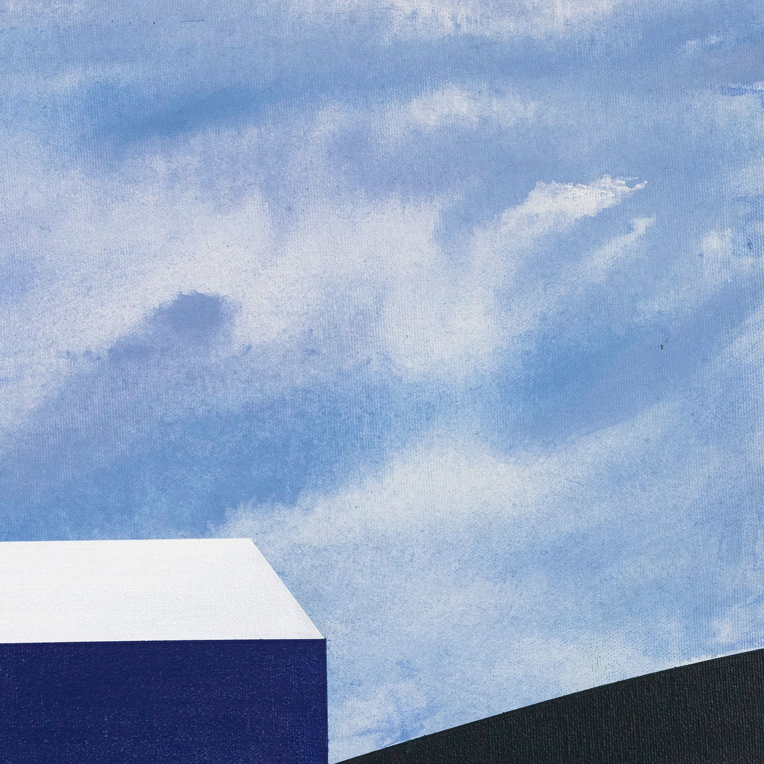 CHARLES PACHTER "BLUE BARN" PAINTING, 2018 - Image 8