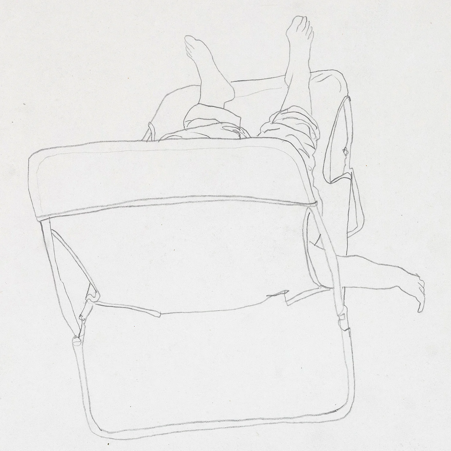 CHARLES PACHTER "CHAISE CHILL" DRAWING, 1983 - Image 2