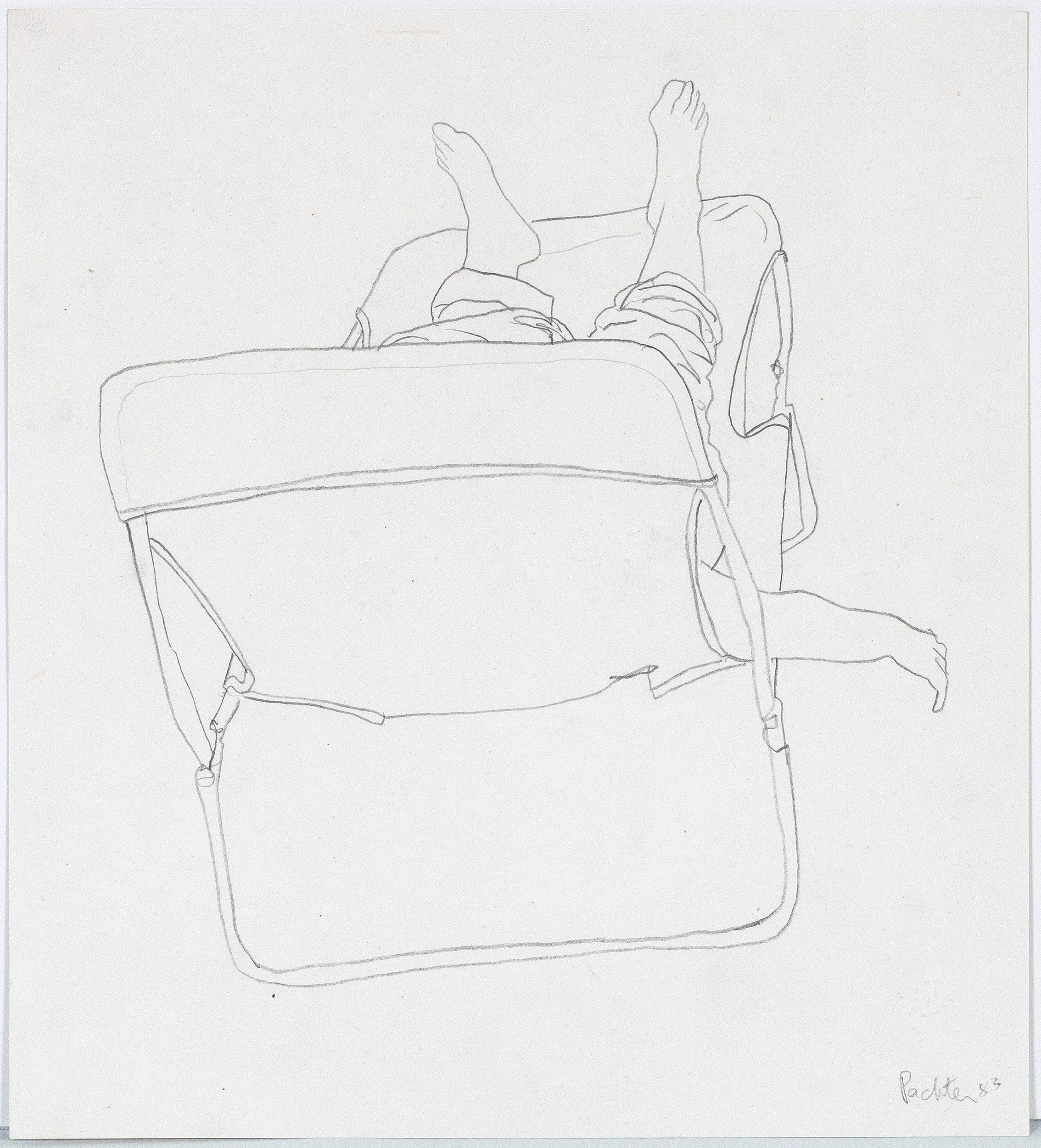 CHARLES PACHTER "CHAISE CHILL" DRAWING, 1983 - Image 7