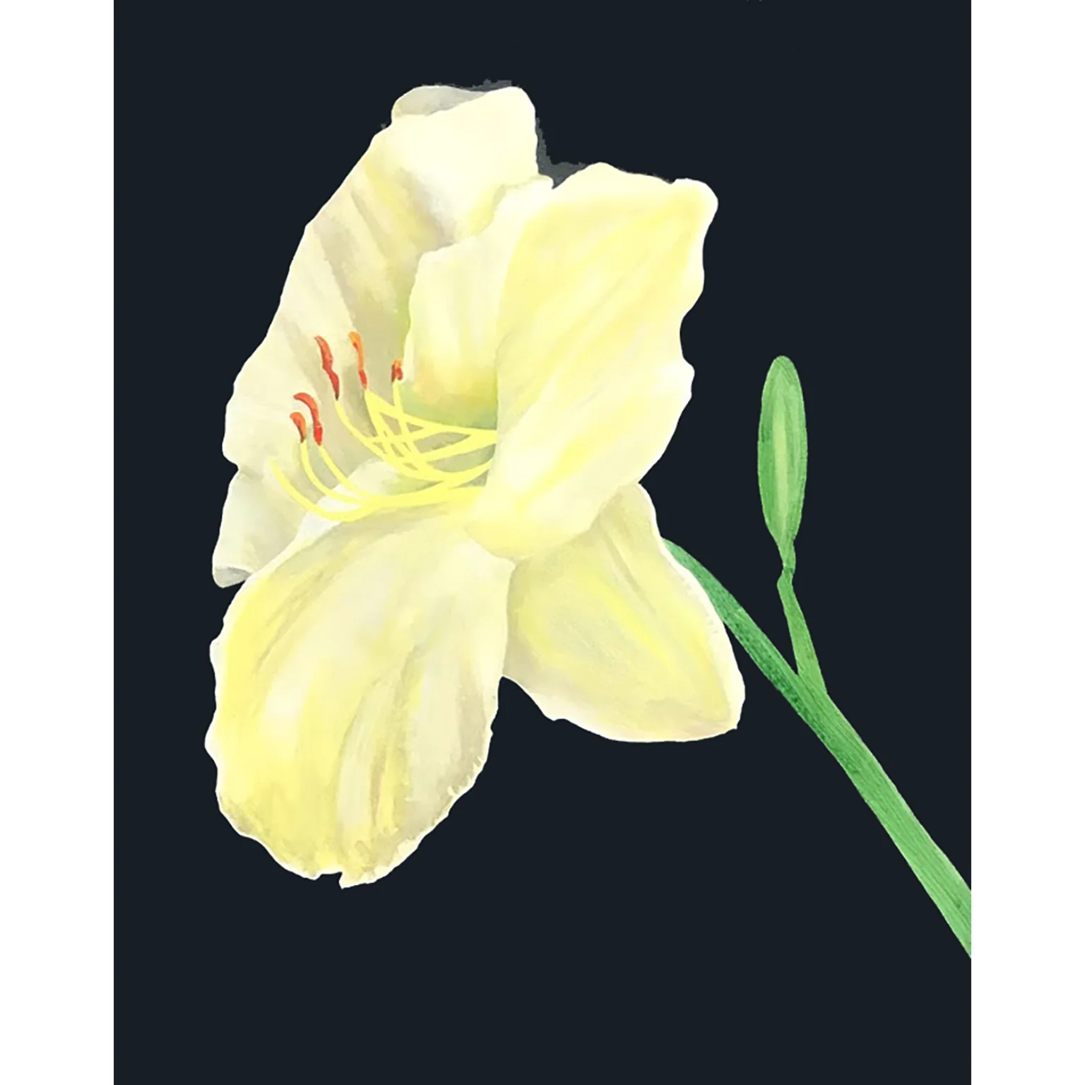 CHARLES PACHTER "DAY LILY, GRANGE PARK" ACRYLIC ON CANVAS, 2021 - Image 2