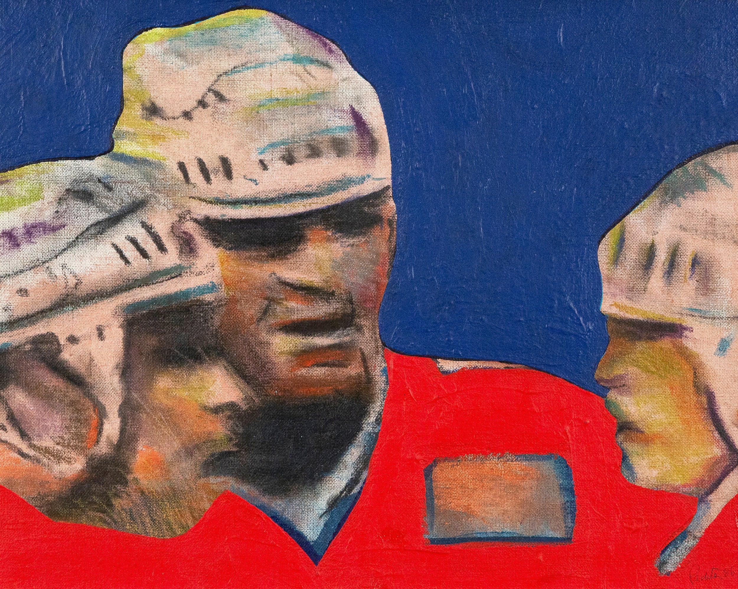 CHARLES PACHTER "HOCKEY KNIGHTS" PAINTING, 1986 - Image 12