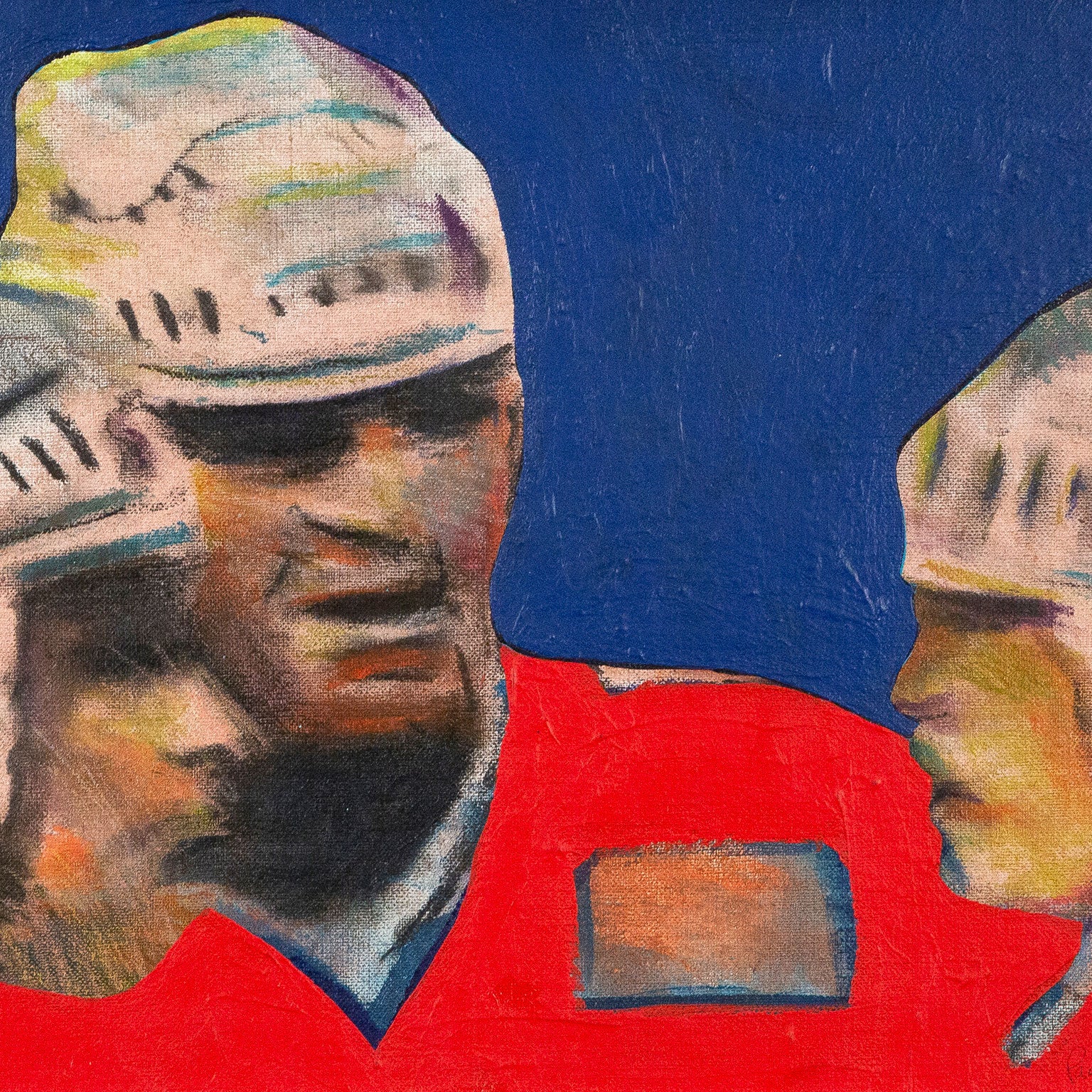 CHARLES PACHTER "HOCKEY KNIGHTS" PAINTING, 1986 - Image 5