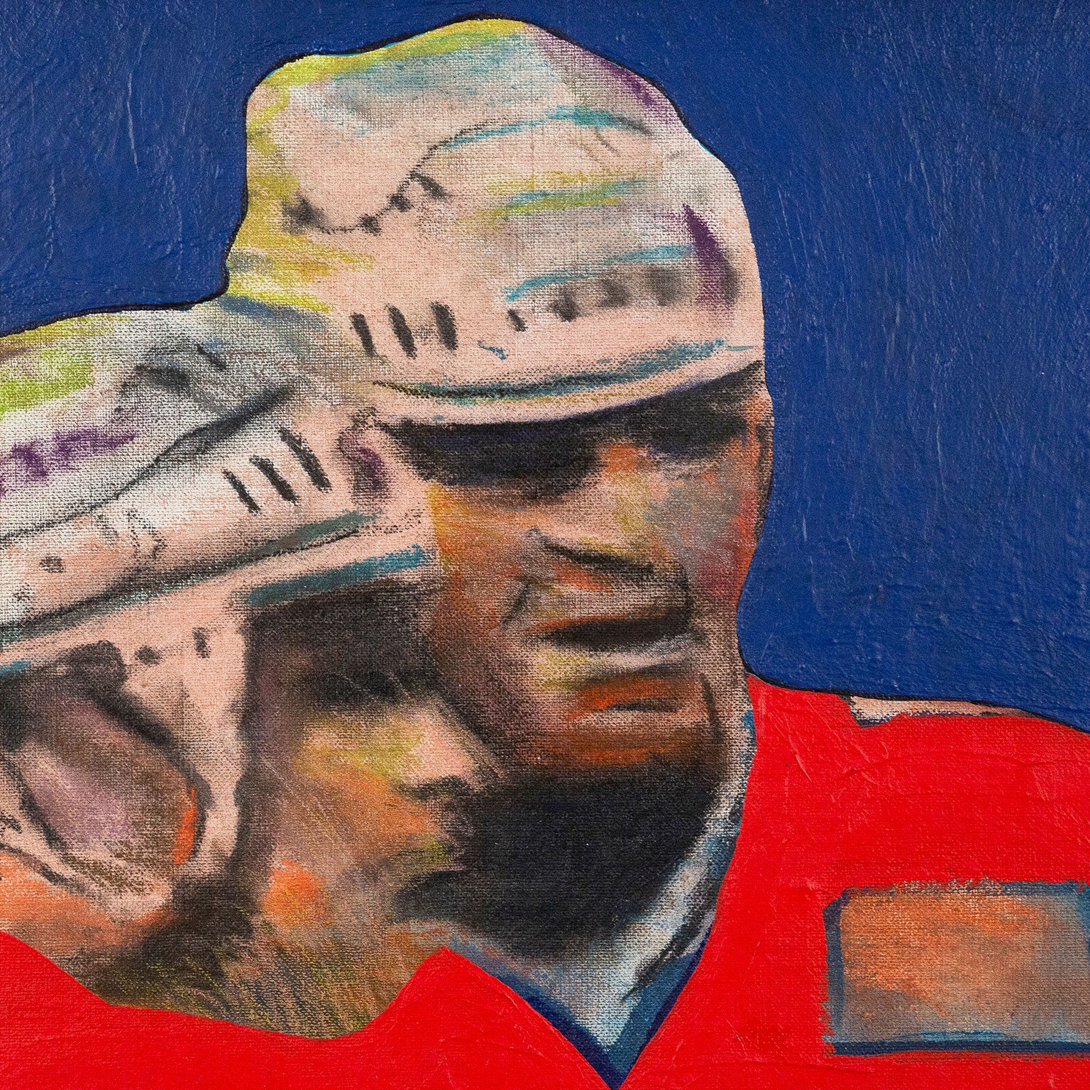 CHARLES PACHTER "HOCKEY KNIGHTS" PAINTING, 1986 - Image 6