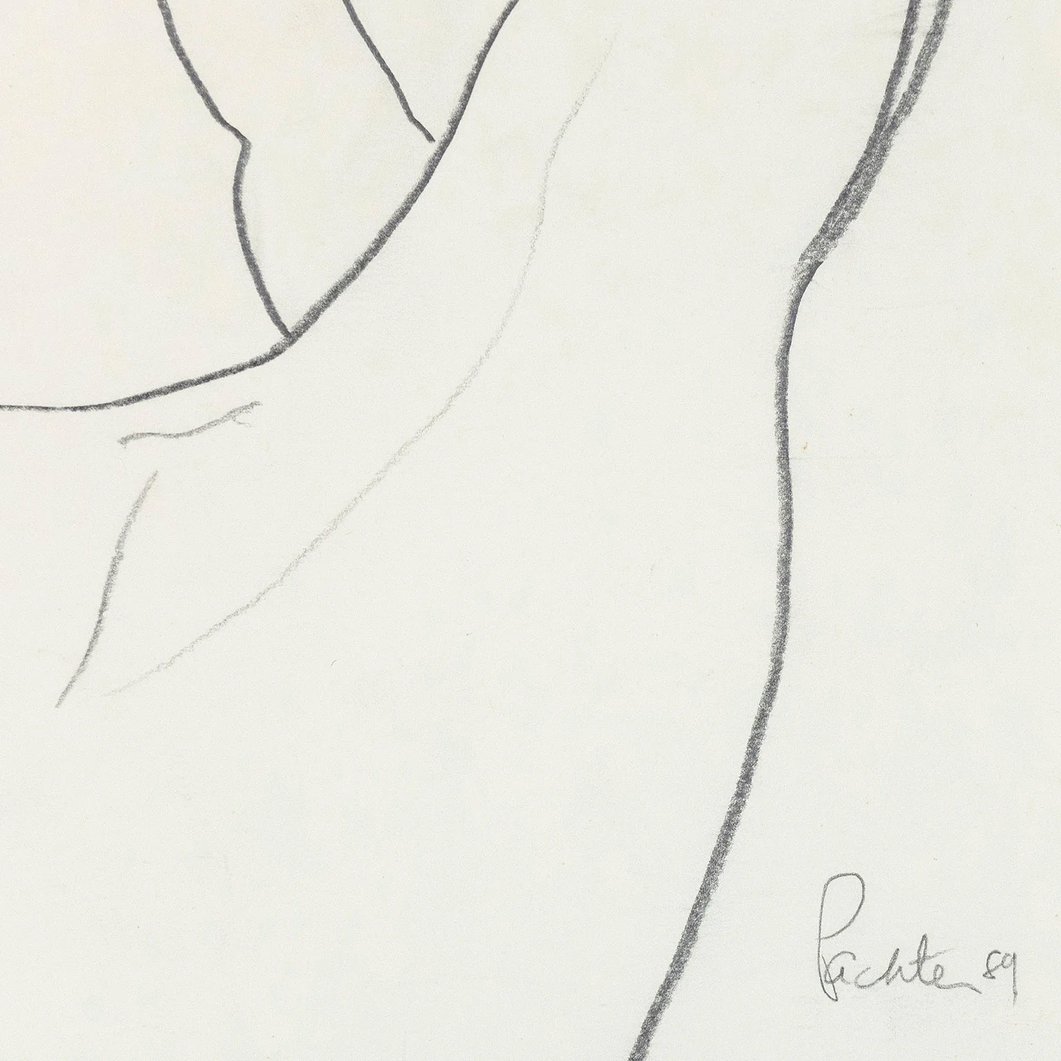CHARLES PACHTER "LEAF" DRAWING, 1989 - Image 3