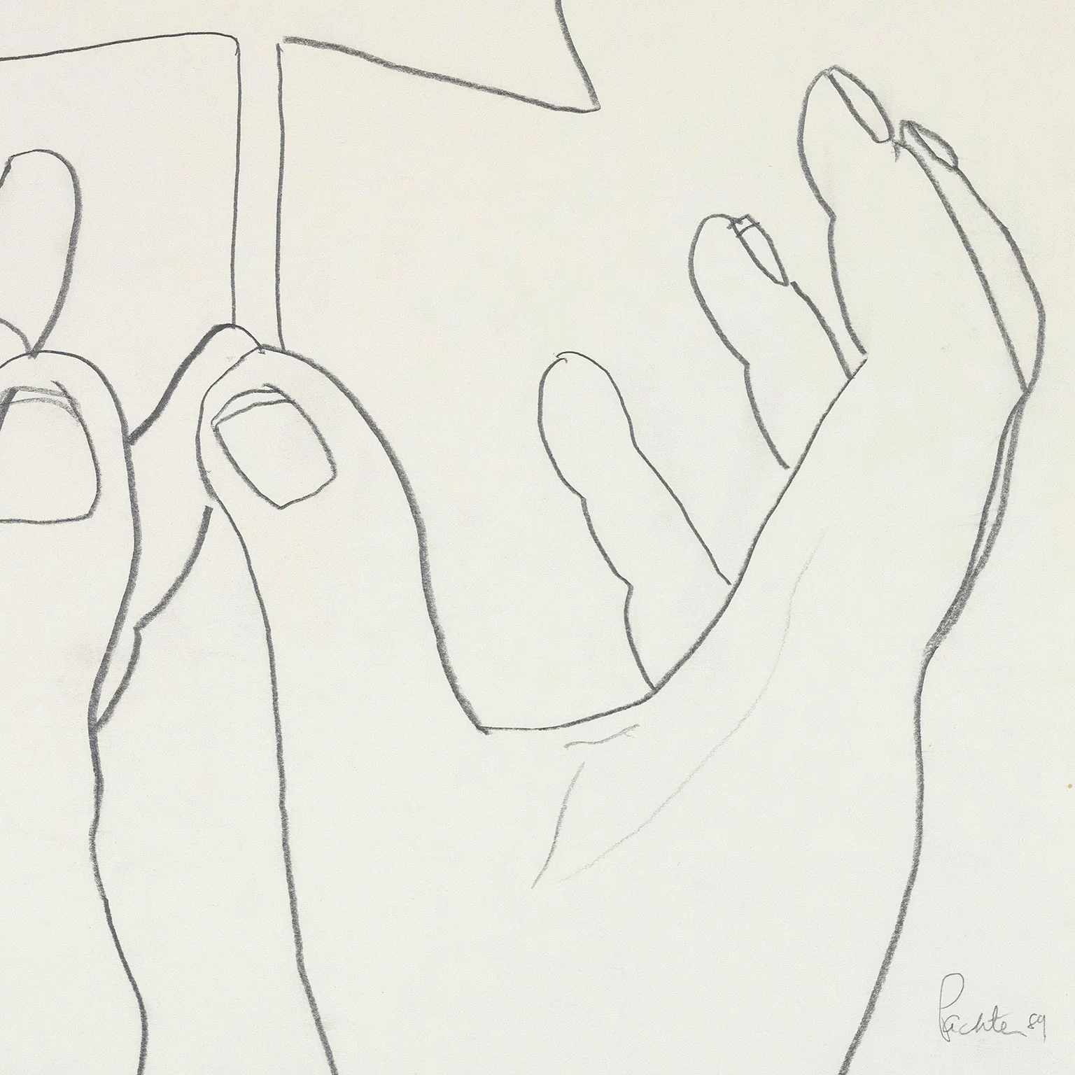 CHARLES PACHTER "LEAF" DRAWING, 1989 - Image 6