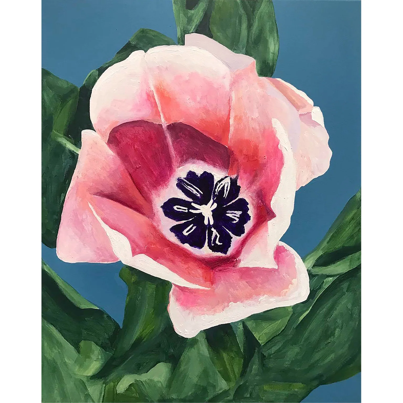 CHARLES PACHTER "MY TULIP" ACRYLIC ON CANVAS, 2021 - Image 2