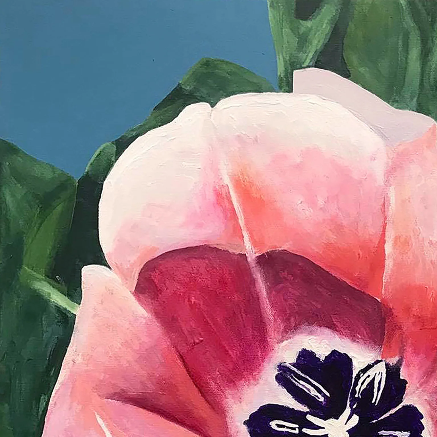 CHARLES PACHTER "MY TULIP" ACRYLIC ON CANVAS, 2021 - Image 4