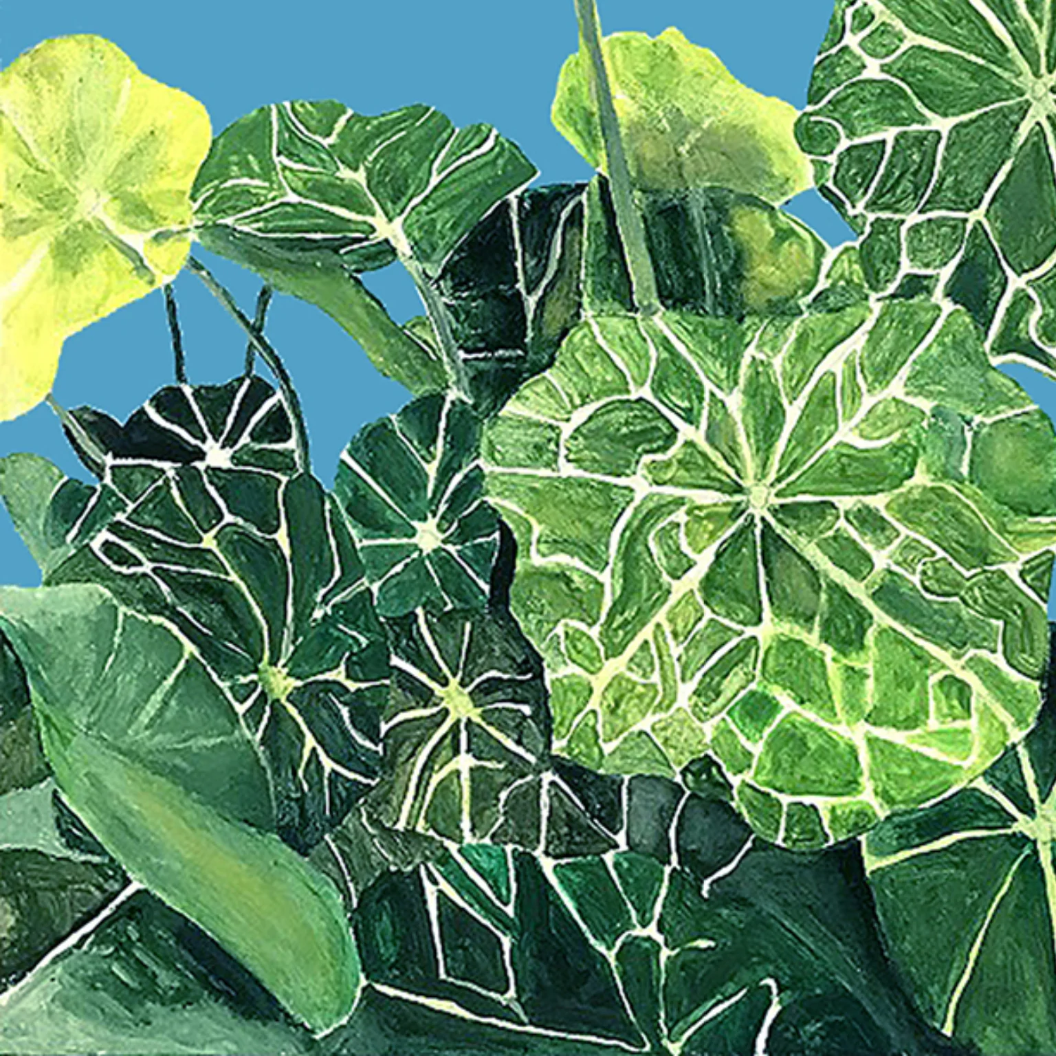 CHARLES PACHTER "NASTURTIUM" ACRYLIC ON CANVAS, 2020 - Image 5