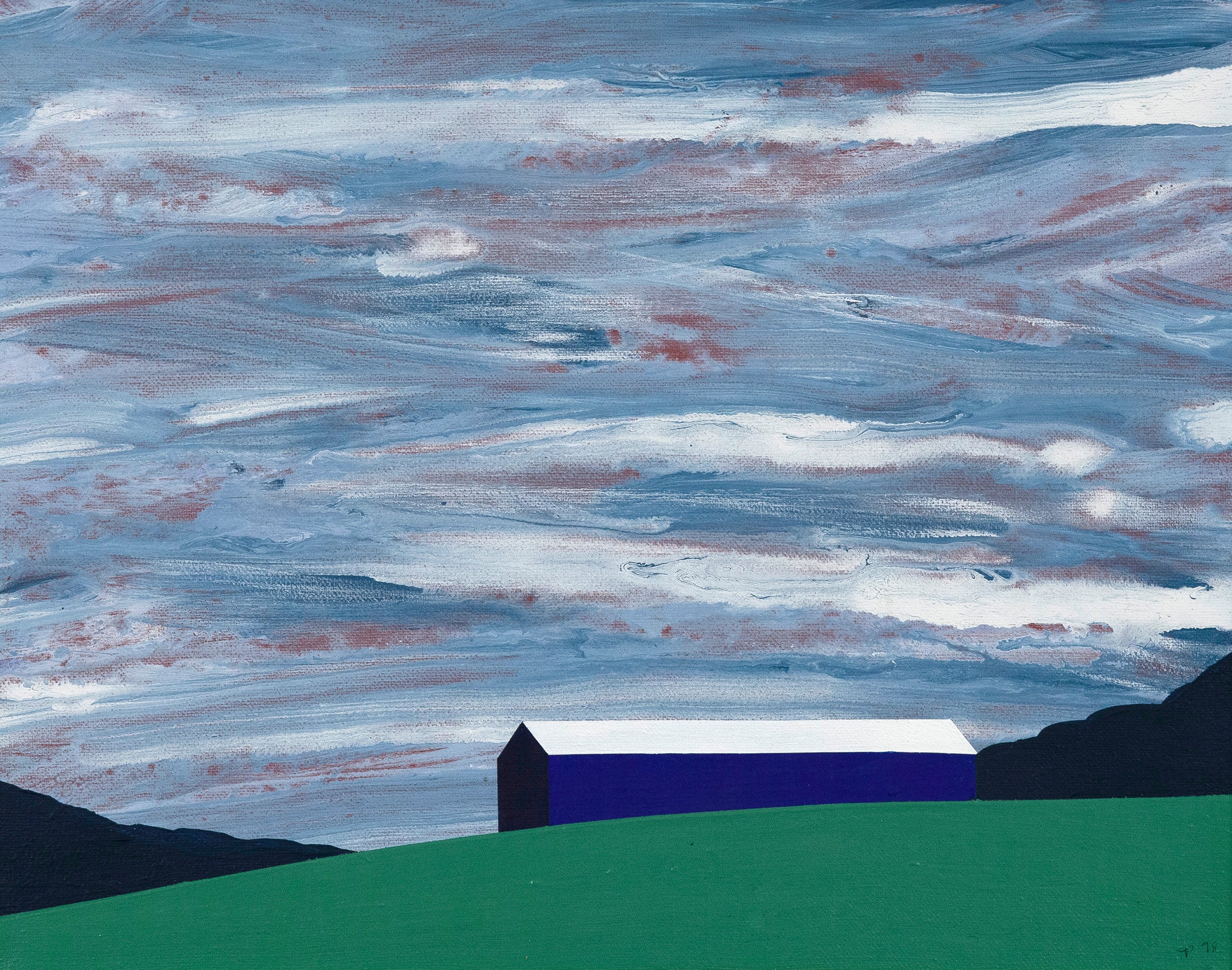 CHARLES PACHTER "ORO BARN" PAINTING, 1998 - Image 9