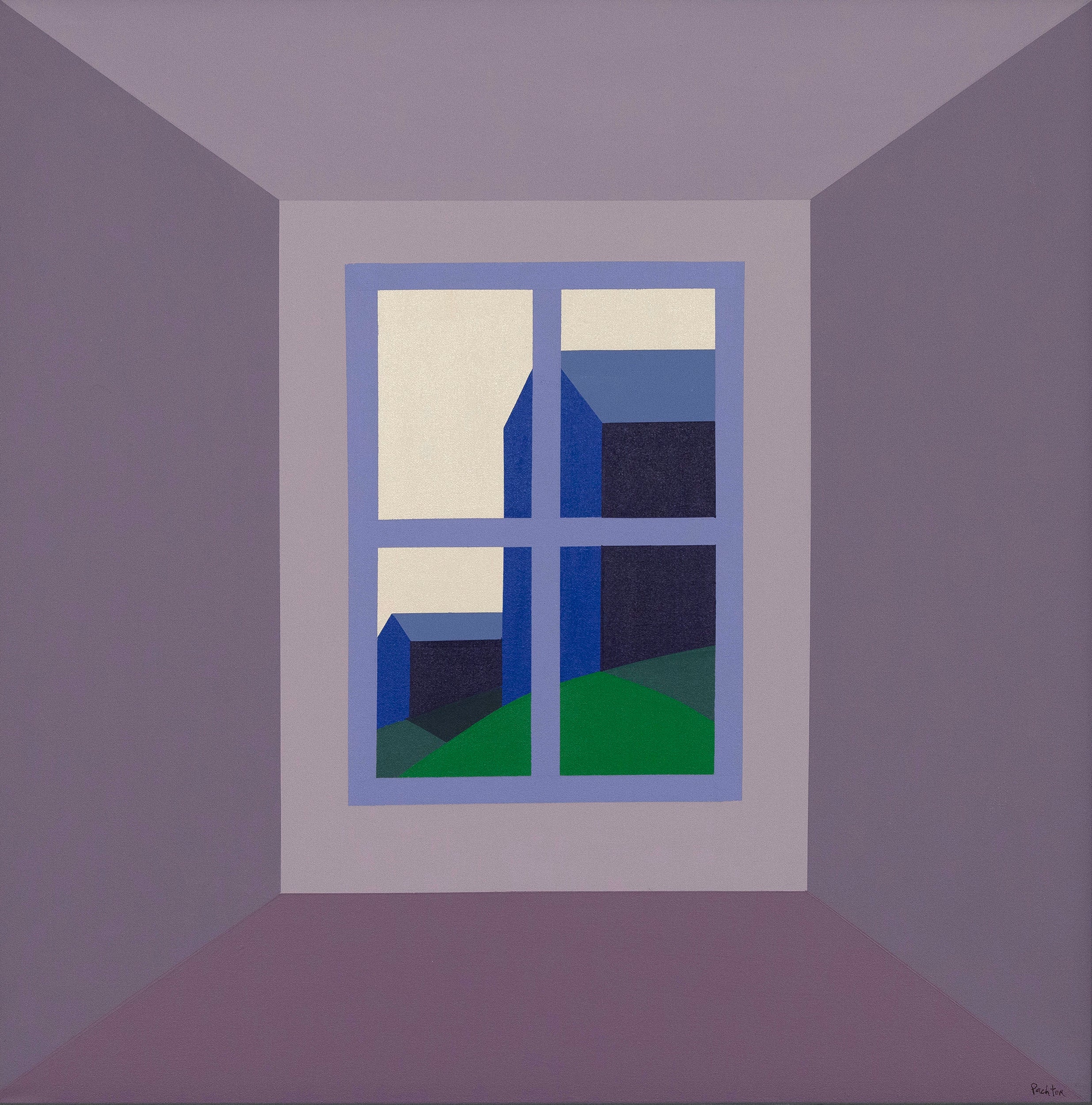 CHARLES PACHTER "ORO BARNS" PAINTING, 1989 - Image 12