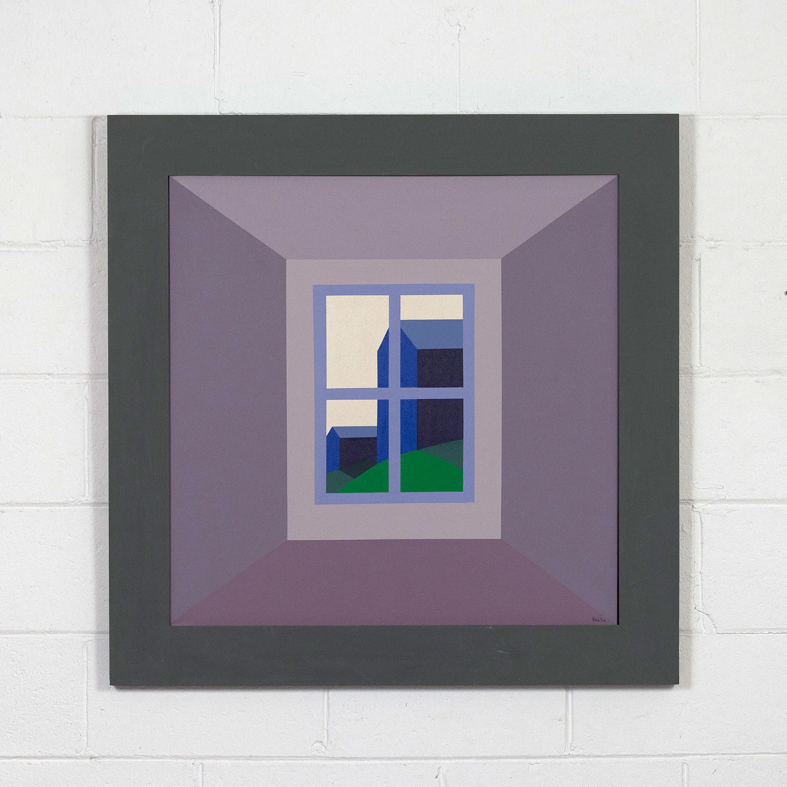 CHARLES PACHTER "ORO BARNS" PAINTING, 1989 - Image 2