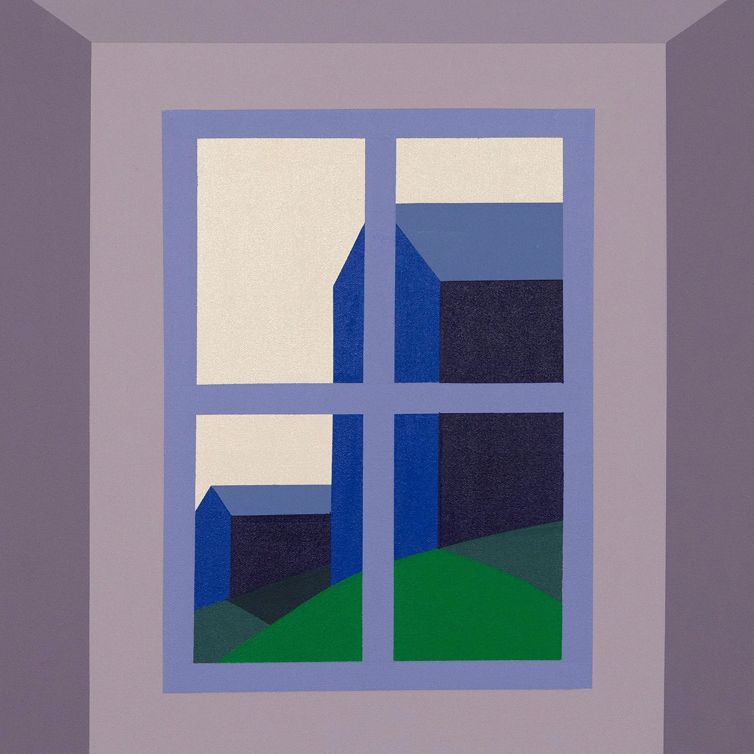 CHARLES PACHTER "ORO BARNS" PAINTING, 1989 - Image 4
