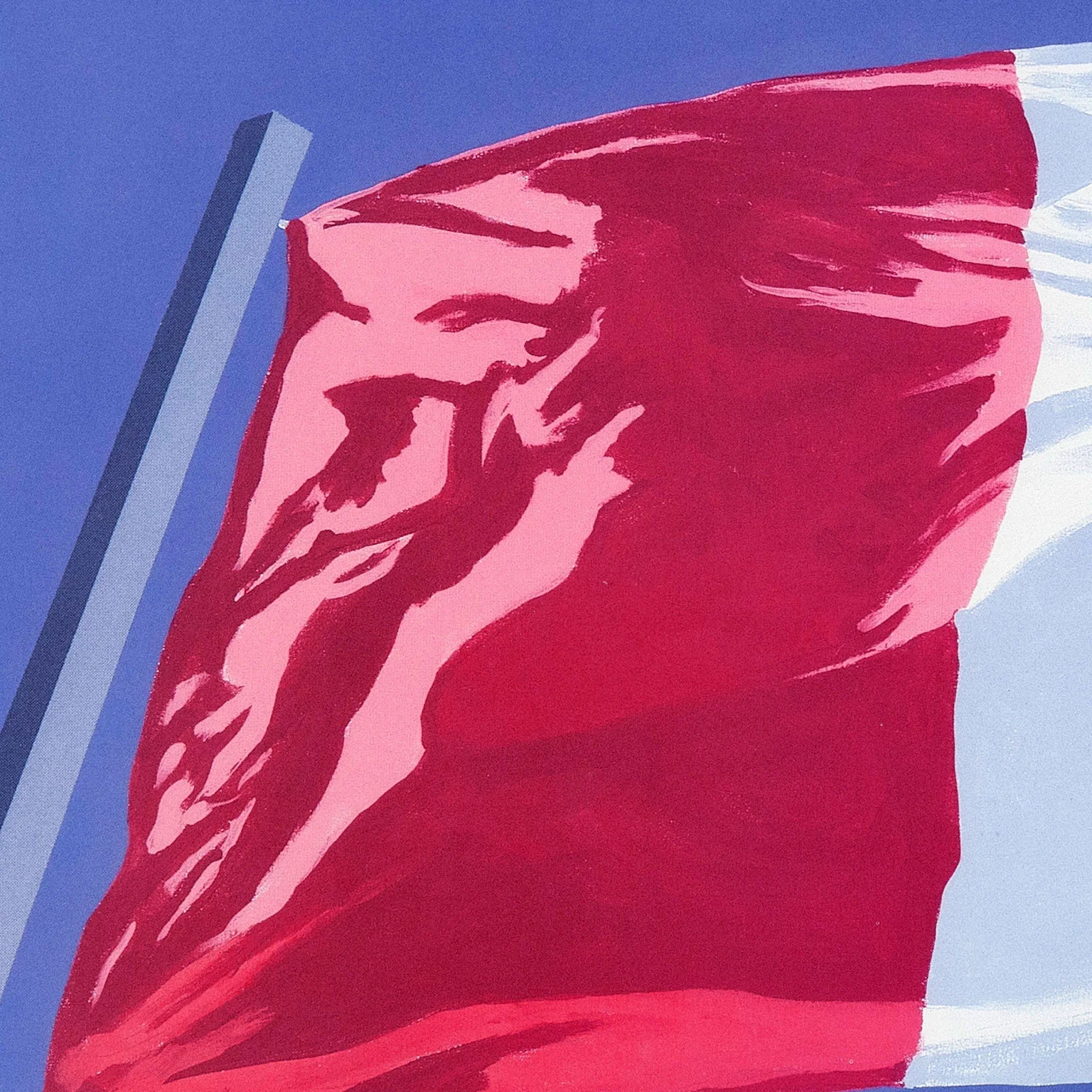 CHARLES PACHTER "PAINTED FLAG: HORIZONTAL BLUE" 1981 - Image 6