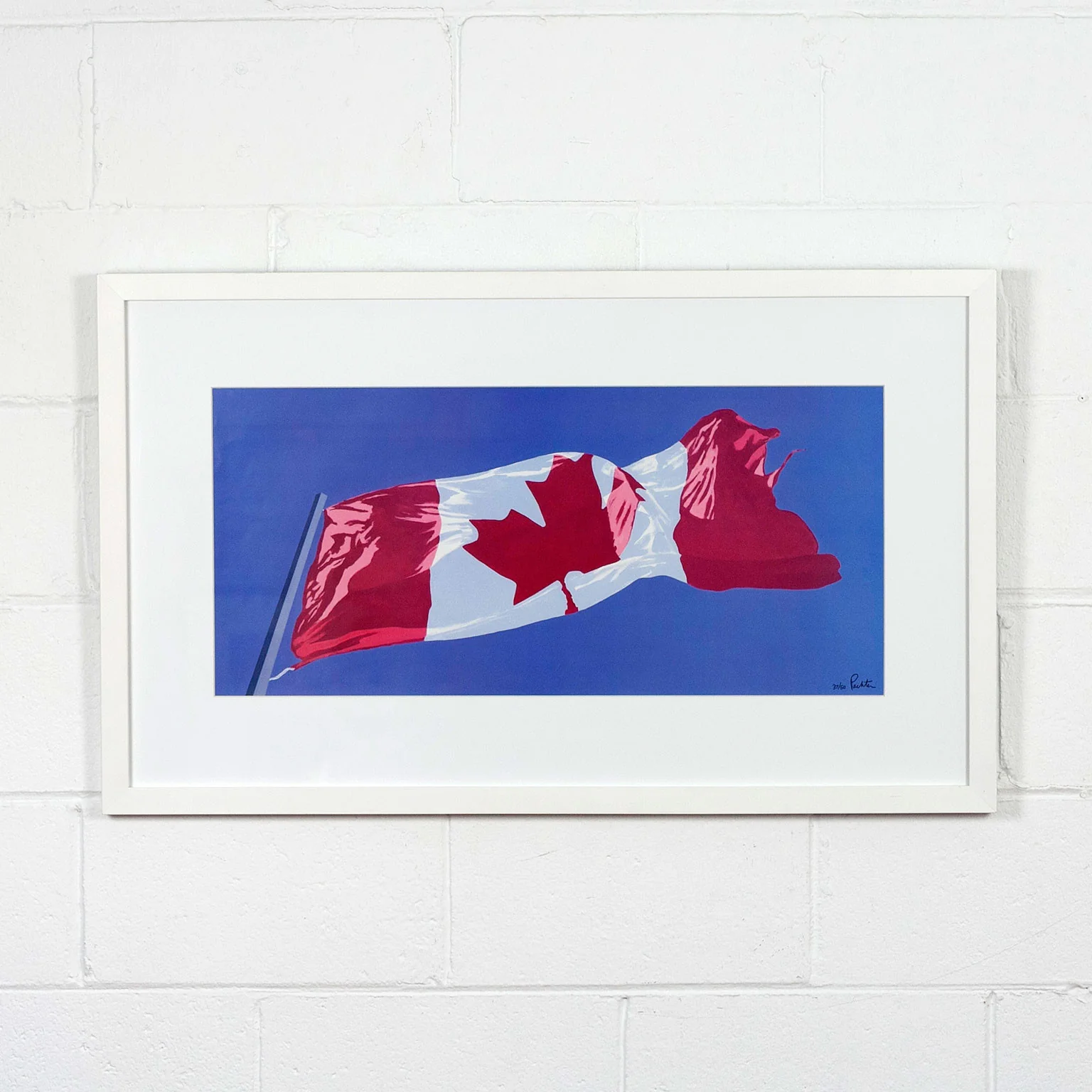 CHARLES PACHTER "PAINTED FLAG: HORIZONTAL BLUE" 1981 - Image 9
