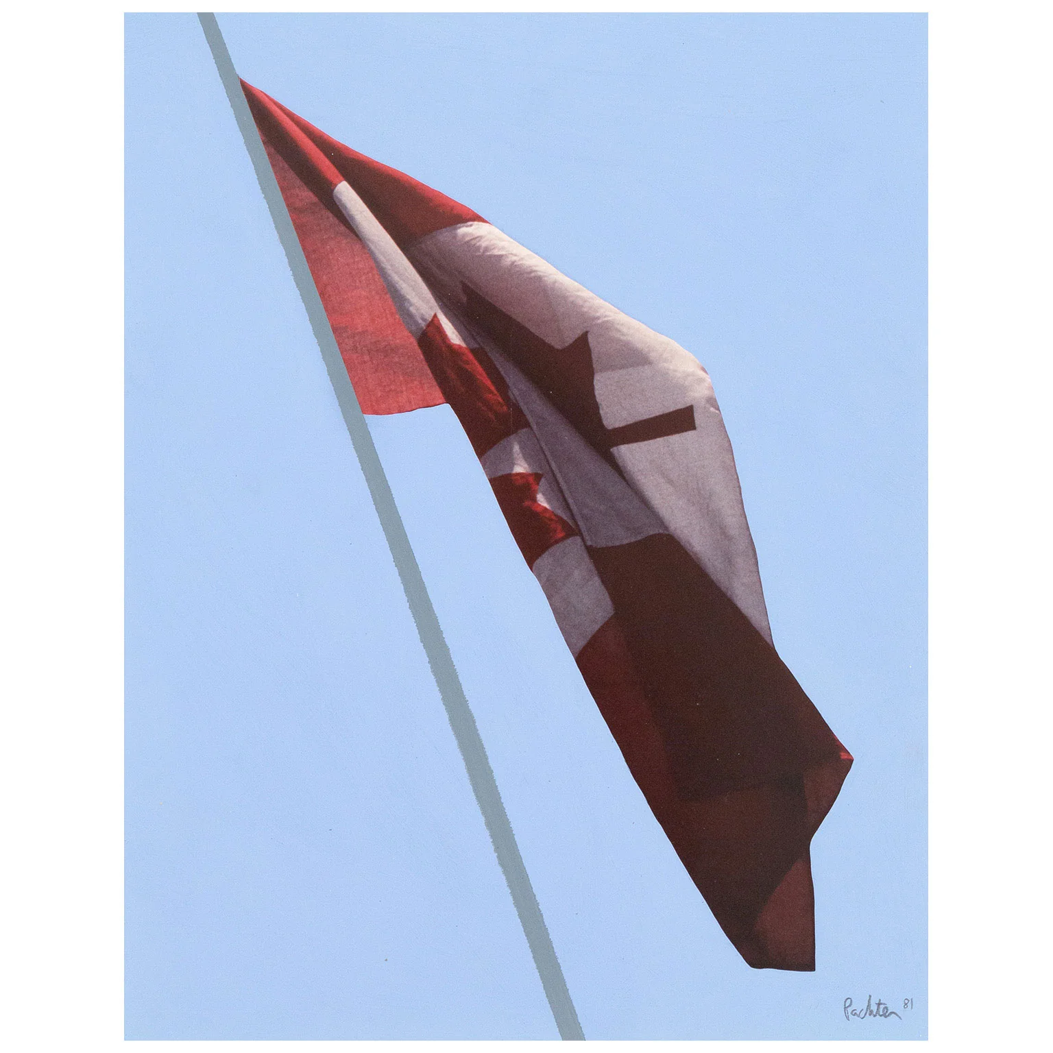 CHARLES PACHTER "PAINTED FLAG: PREPARATORY #2B" 1981 - Image 3