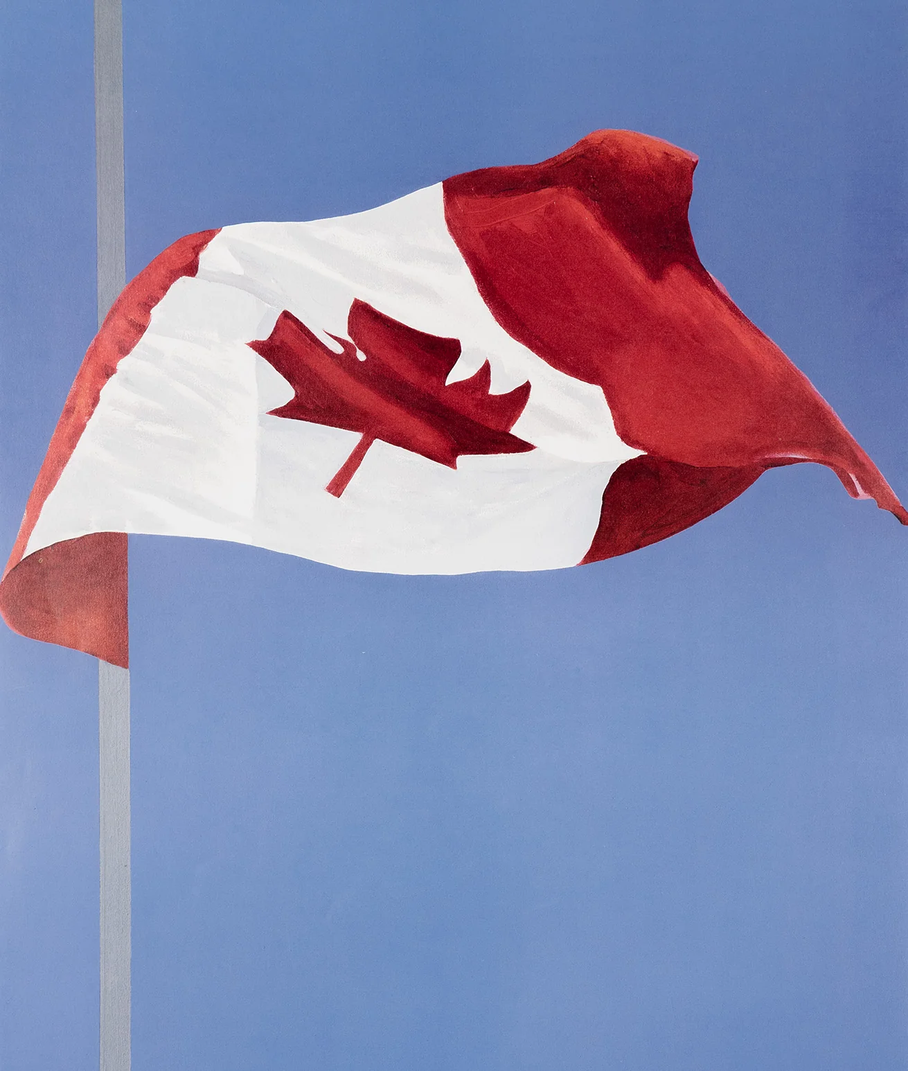CHARLES PACHTER "PAINTED FLAG: VERTICAL BLUE" 1981