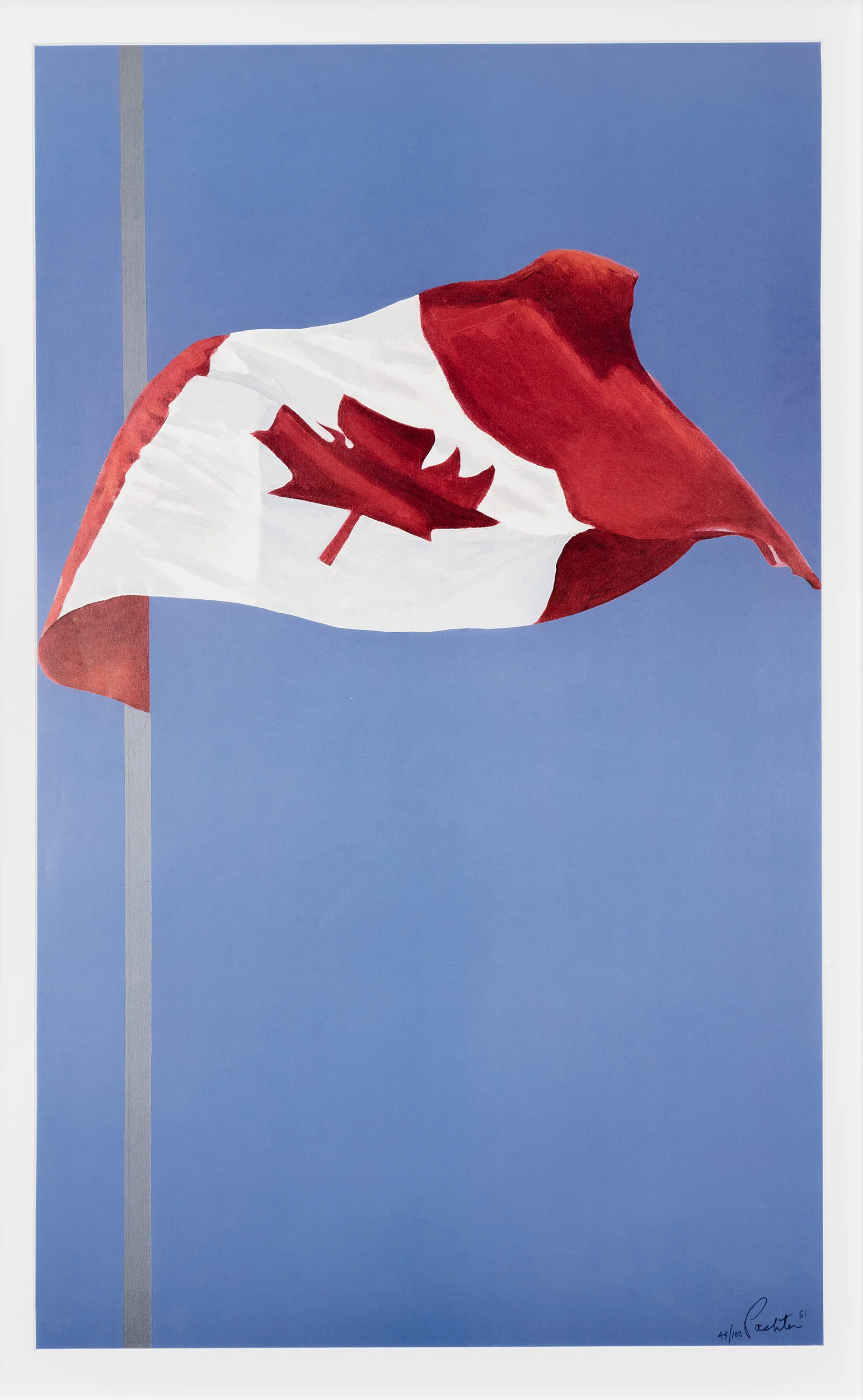 CHARLES PACHTER "PAINTED FLAG: VERTICAL BLUE" 1981 - Image 10