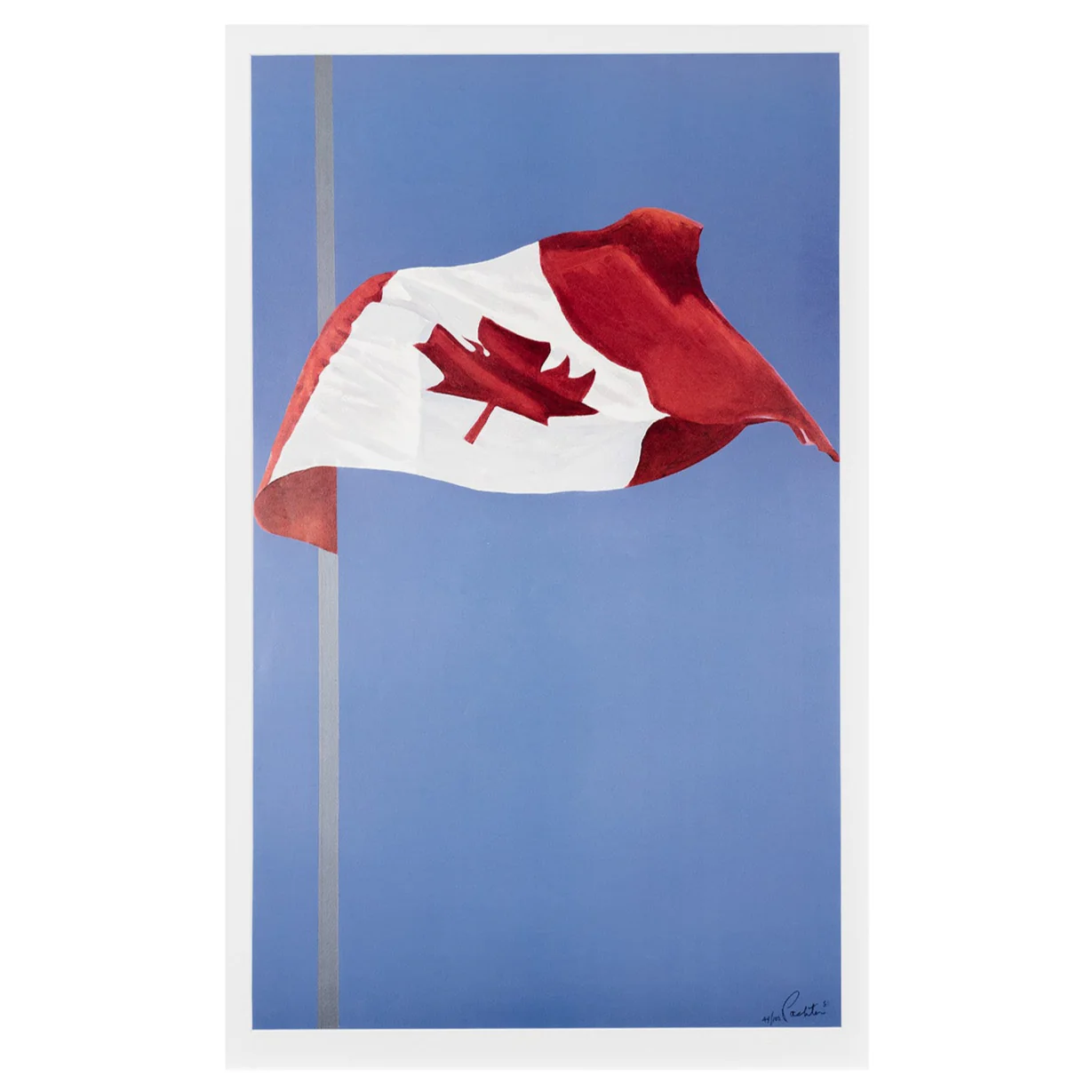 CHARLES PACHTER "PAINTED FLAG: VERTICAL BLUE" 1981 - Image 3