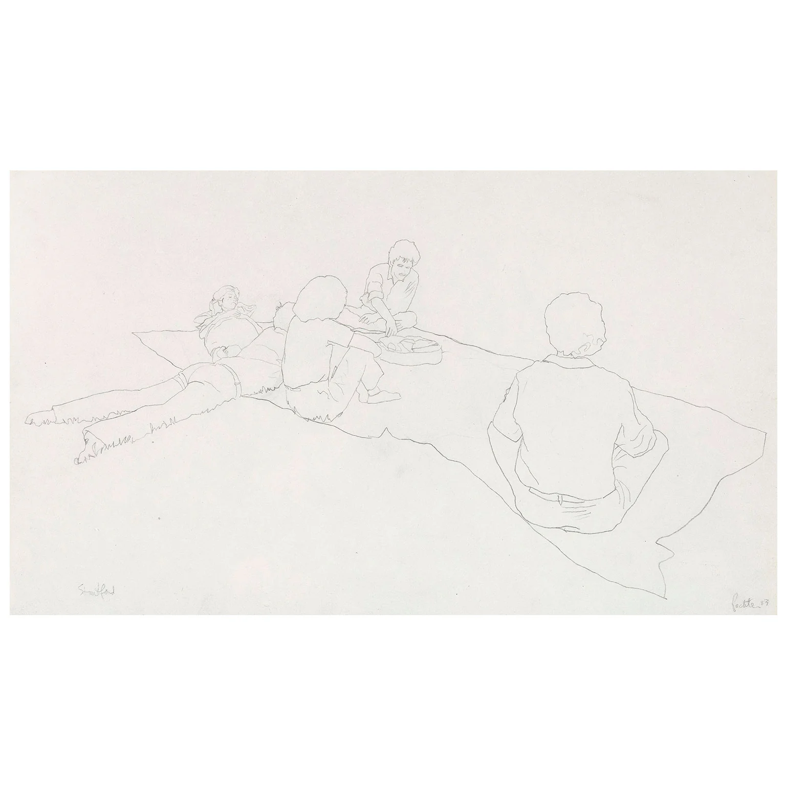 CHARLES PACHTER "PICNIC (STRATFORD)", 1983 - Image 2