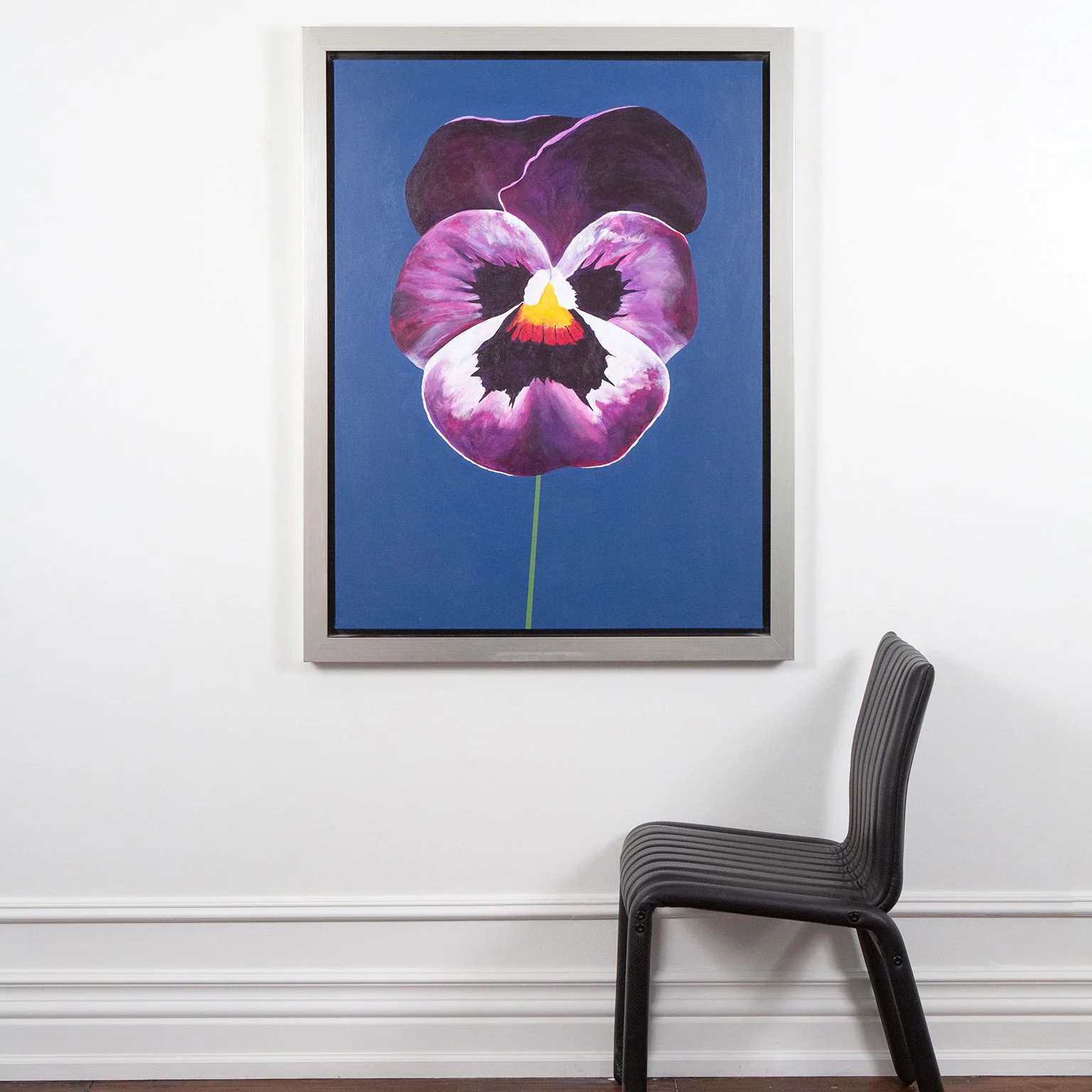 CHARLES PACHTER "PURPLE PANSY" ACRYLIC ON CANVAS, 2021 - Image 10