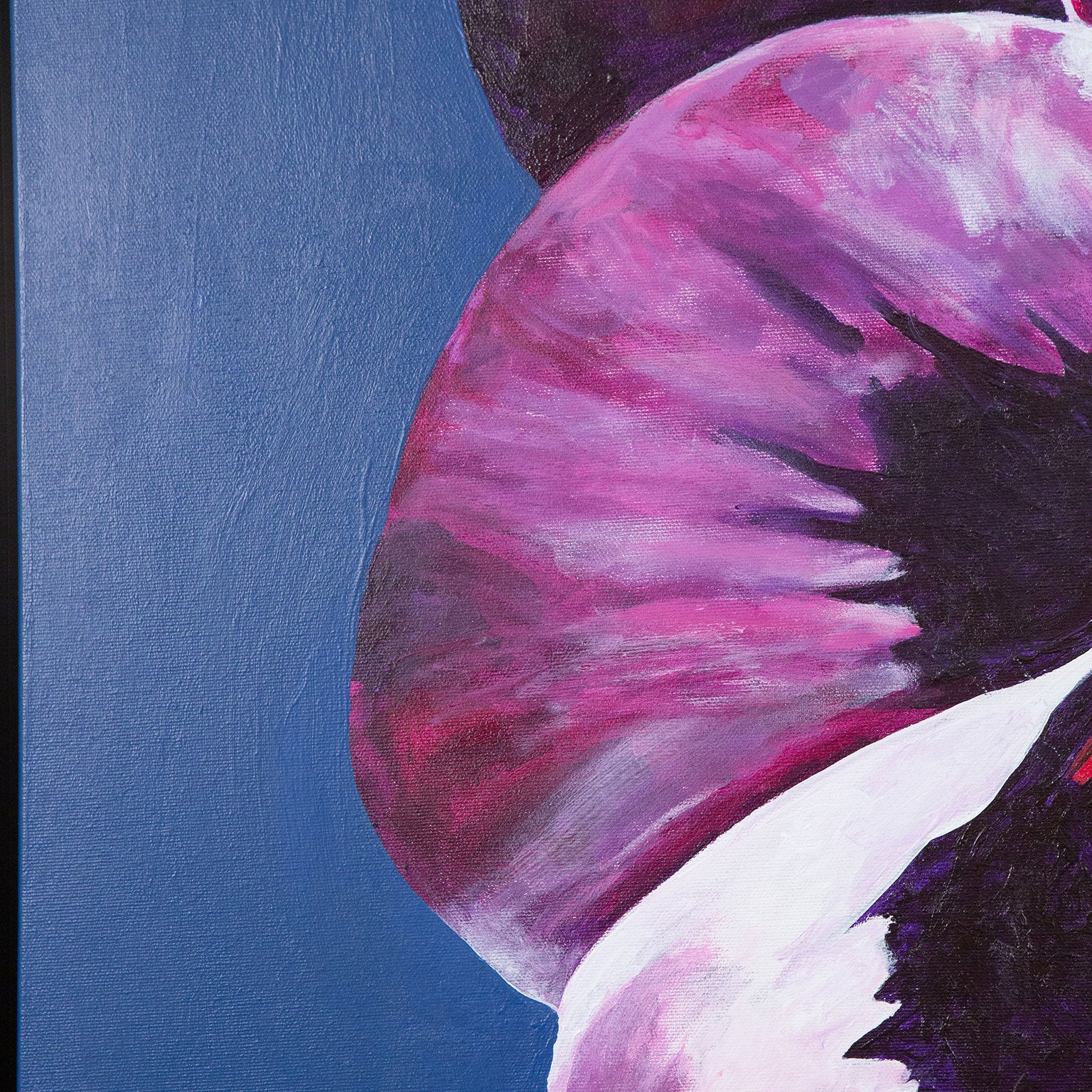 CHARLES PACHTER "PURPLE PANSY" ACRYLIC ON CANVAS, 2021 - Image 8