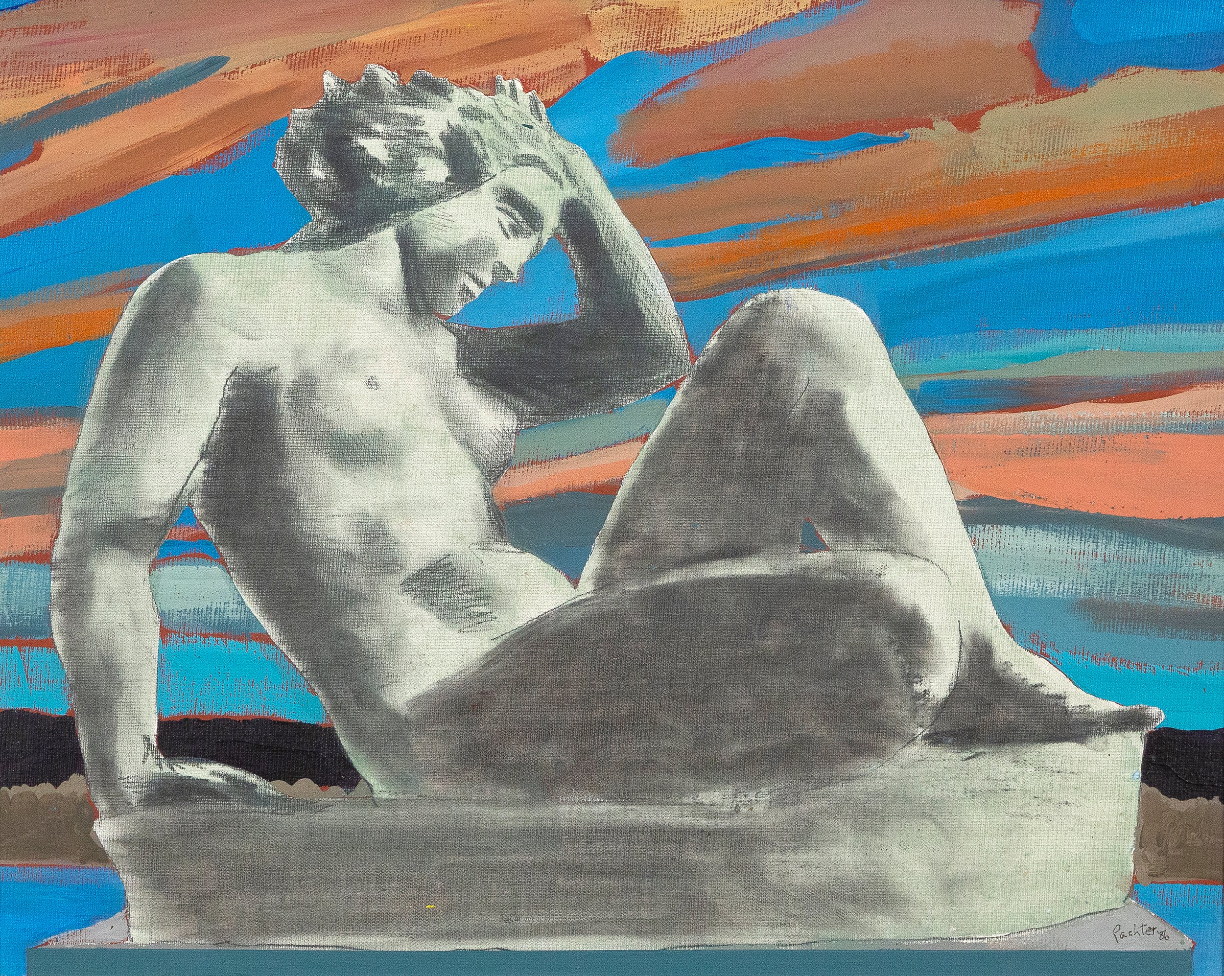 CHARLES PACHTER "STATUESQUE" PAINTING, 1980 - Image 13