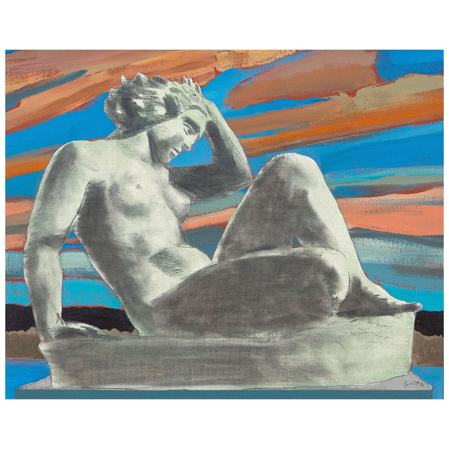 CHARLES PACHTER "STATUESQUE" PAINTING, 1980 - Image 3