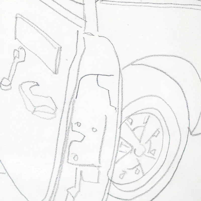 CHARLES PACHTER "CAR DRAWING" CIRCA 1983 - Image 4