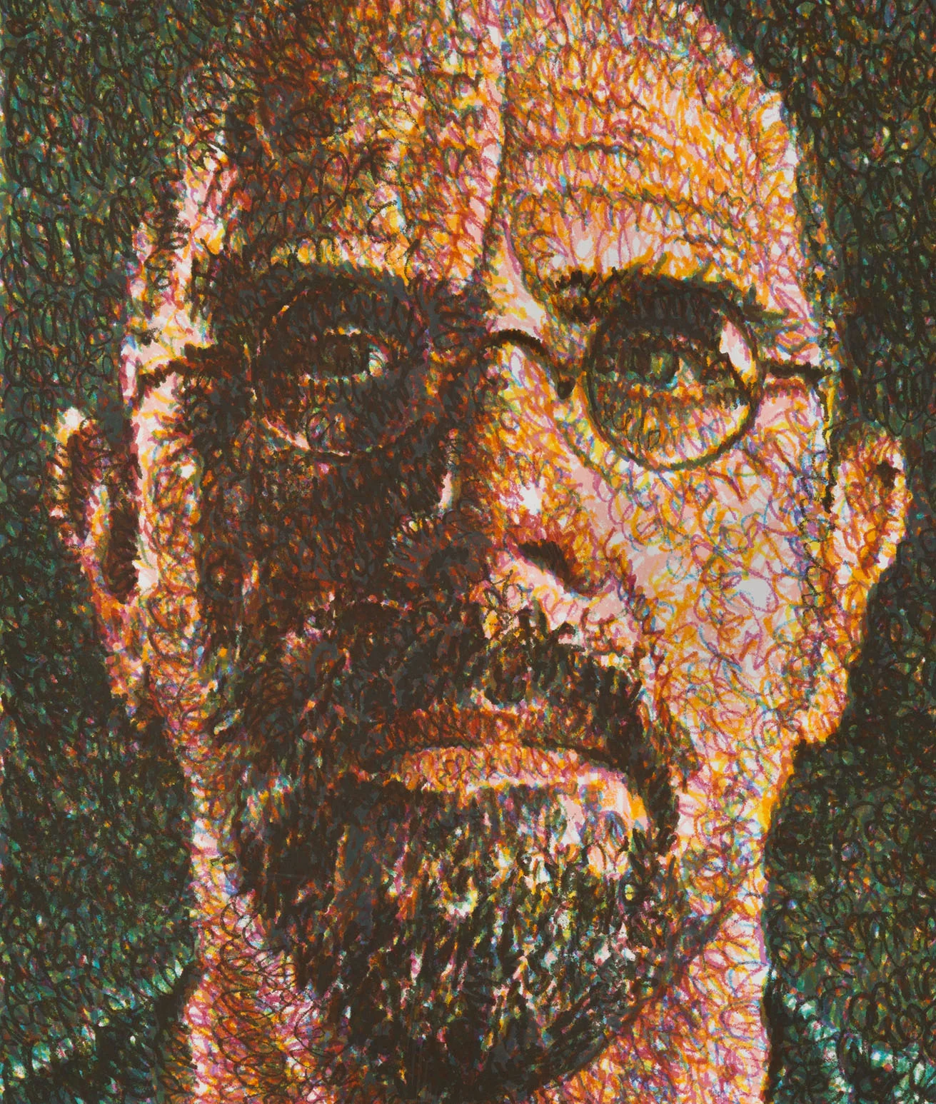 CHUCK CLOSE "SELF-PORTRAIT" LITHOGRAPH, 2007