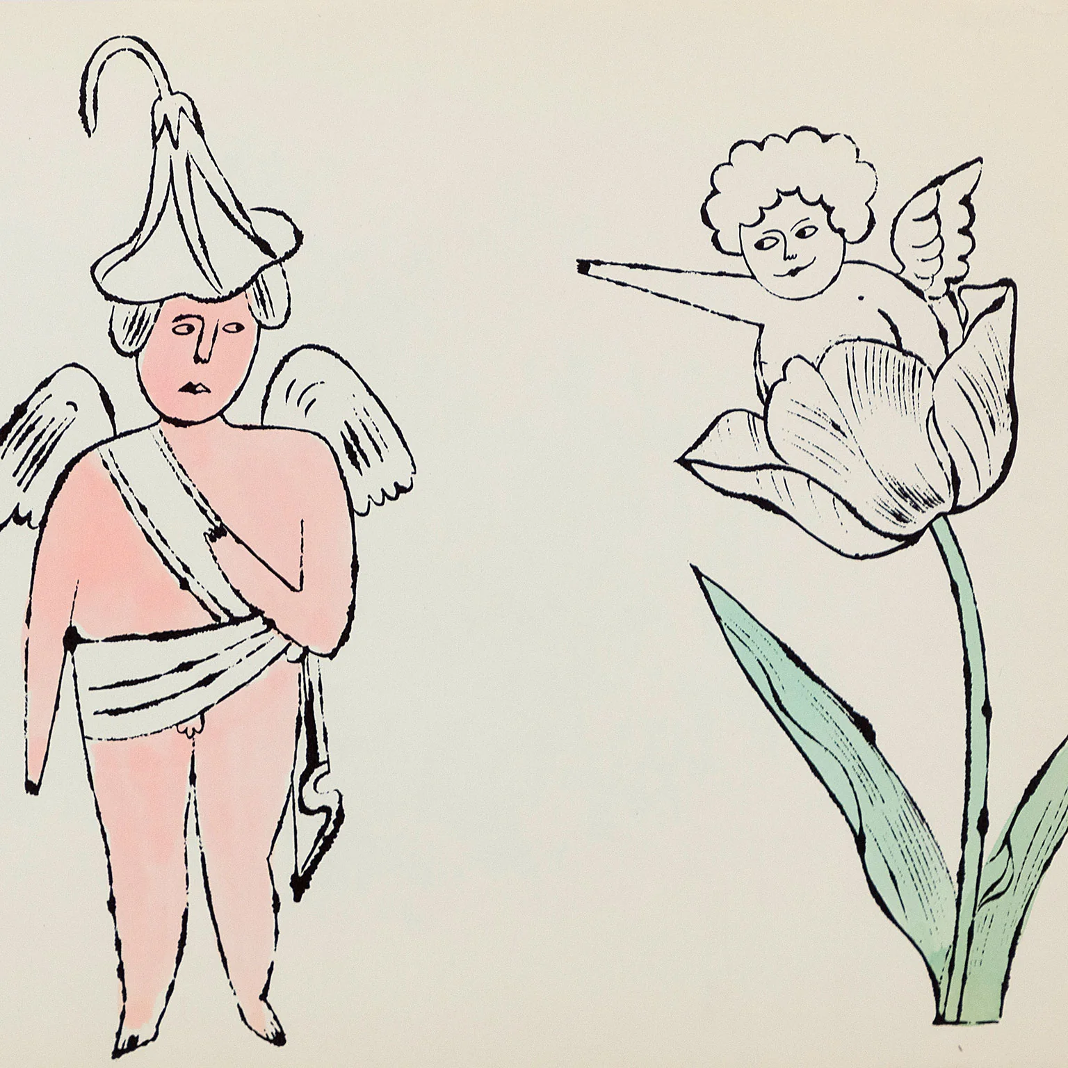 ANDY WARHOL "FLOWER ANGEL", 1956 - Image 3