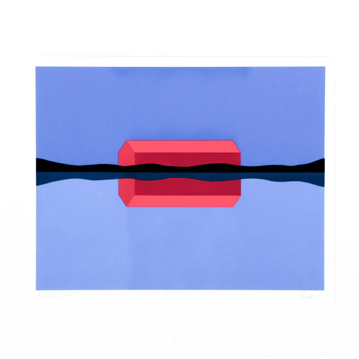 CHARLES PACHTER "RED BARN REFLECTED" SERIGRAPH, 1999 - Image 3
