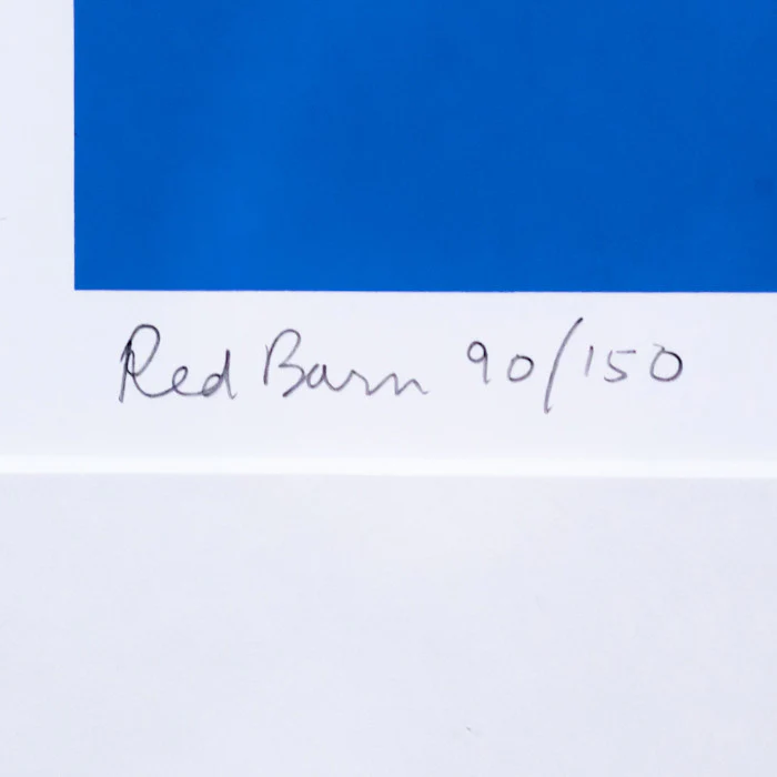 CHARLES PACHTER "RED BARN REFLECTED" SERIGRAPH, 1999 - Image 6