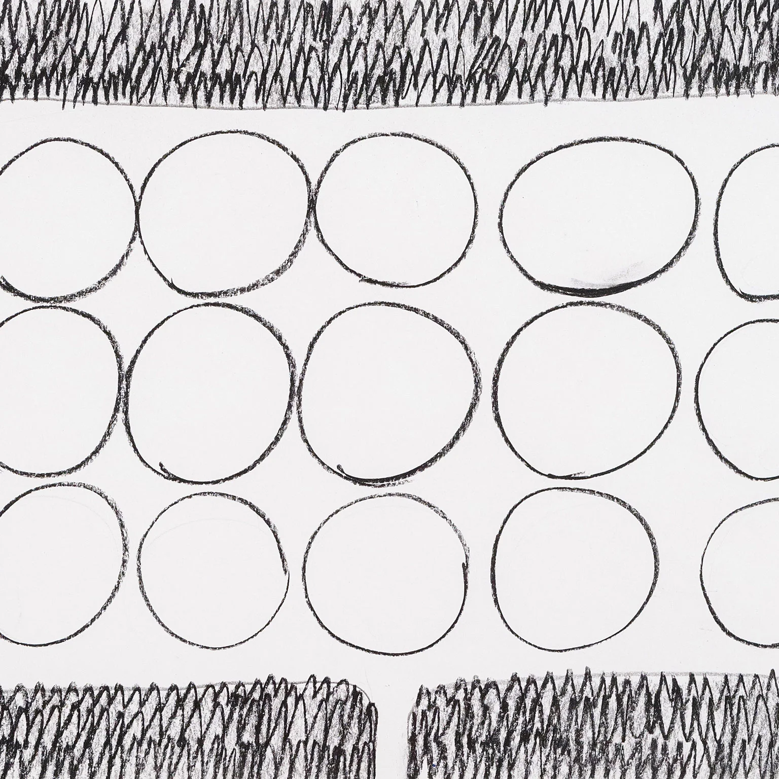 RAY MEAD "UNTITLED" CHARCOAL ON PAPER, c.1980s - Image 5