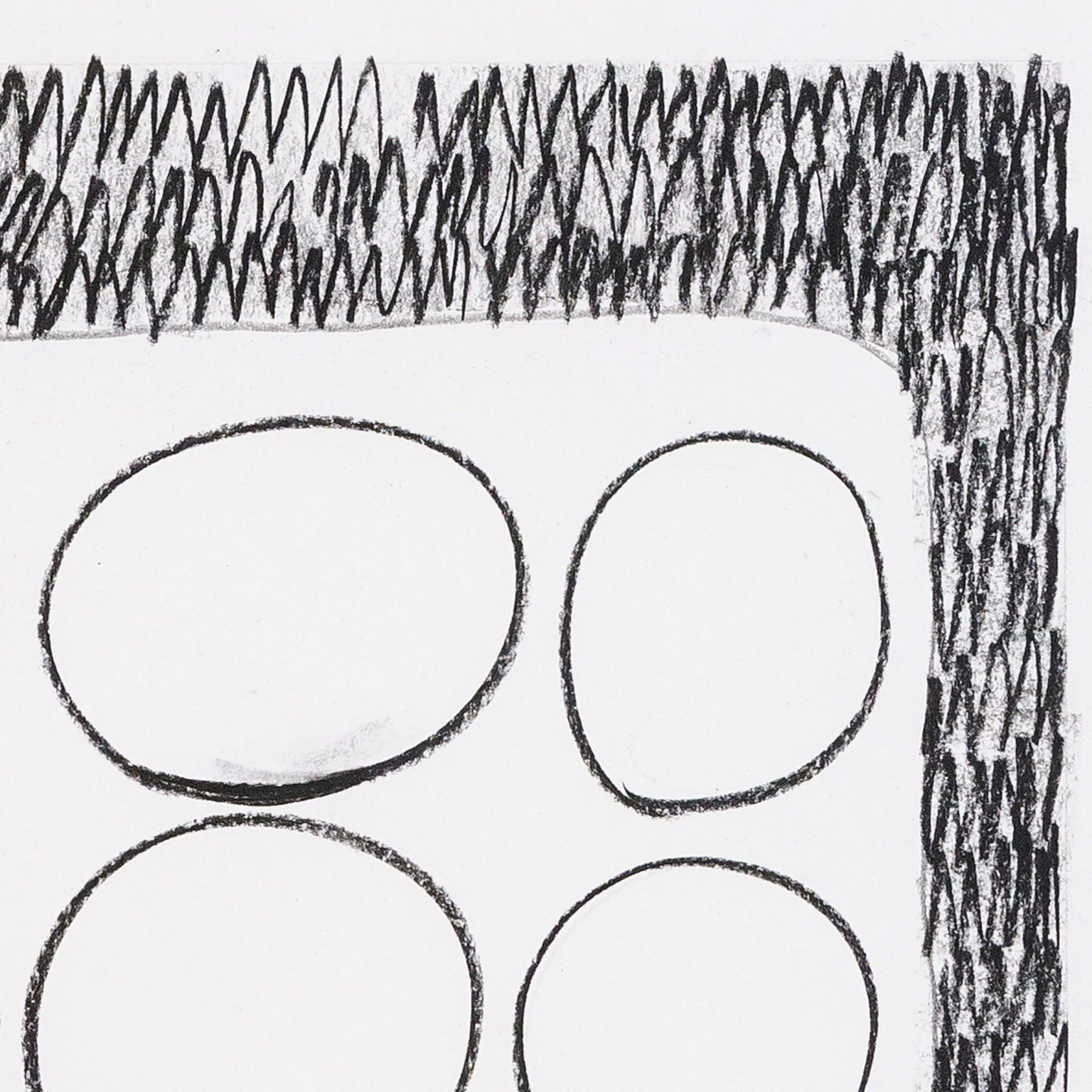 RAY MEAD "UNTITLED" CHARCOAL ON PAPER, c.1980s - Image 6