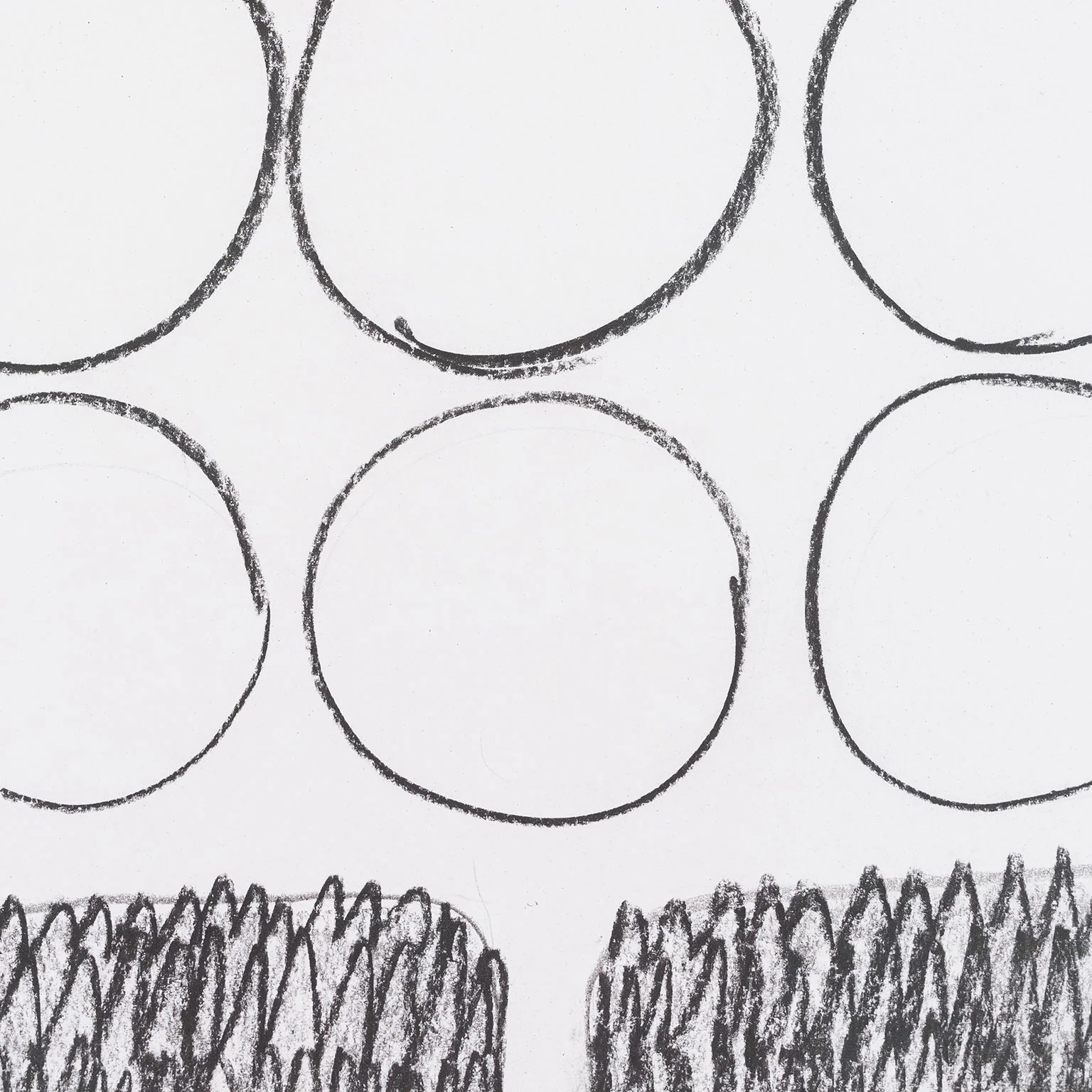 RAY MEAD "UNTITLED" CHARCOAL ON PAPER, c.1980s - Image 8