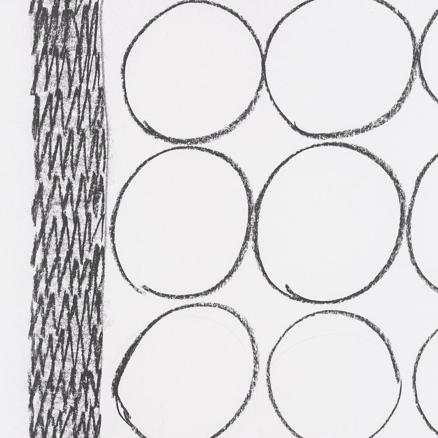 RAY MEAD "UNTITLED" CHARCOAL ON PAPER, c.1980s - Image 9