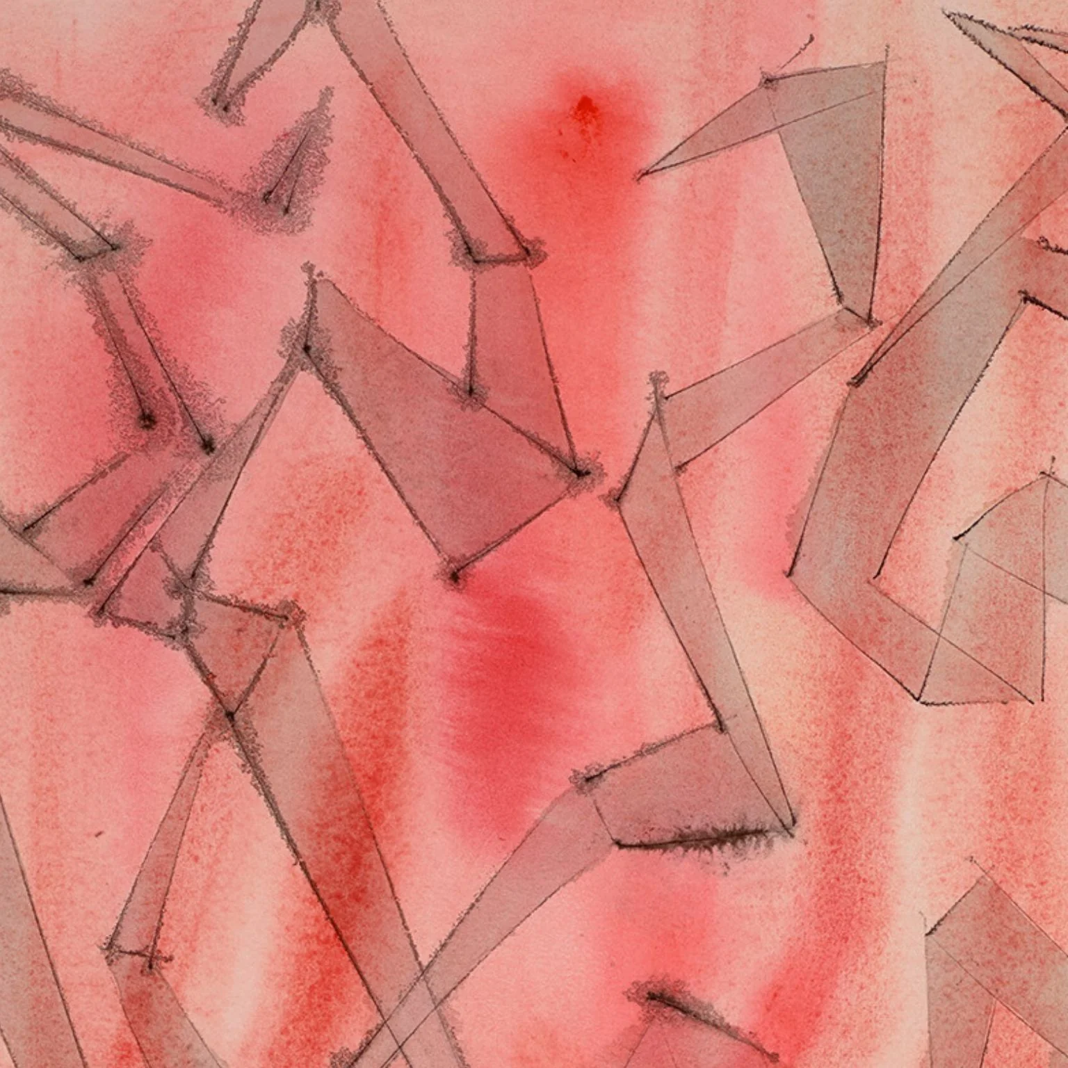 DOROTHY DEHNER “ANGULAR RHYTHM” INK AND WATERCOLOR, 1951 - Image 4