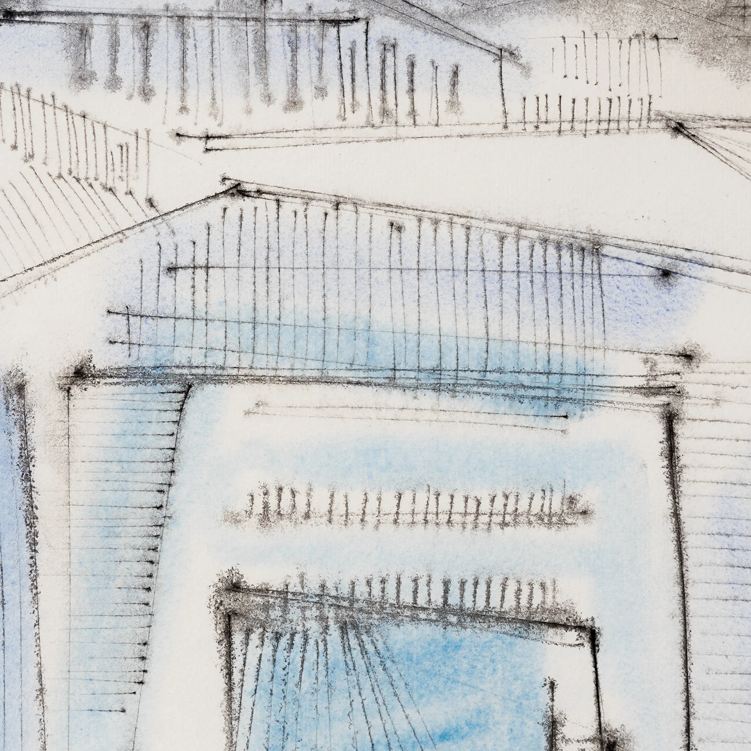 DOROTHY DEHNER “ATHENS” INK AND WATERCOLOR, 1955 - Image 5