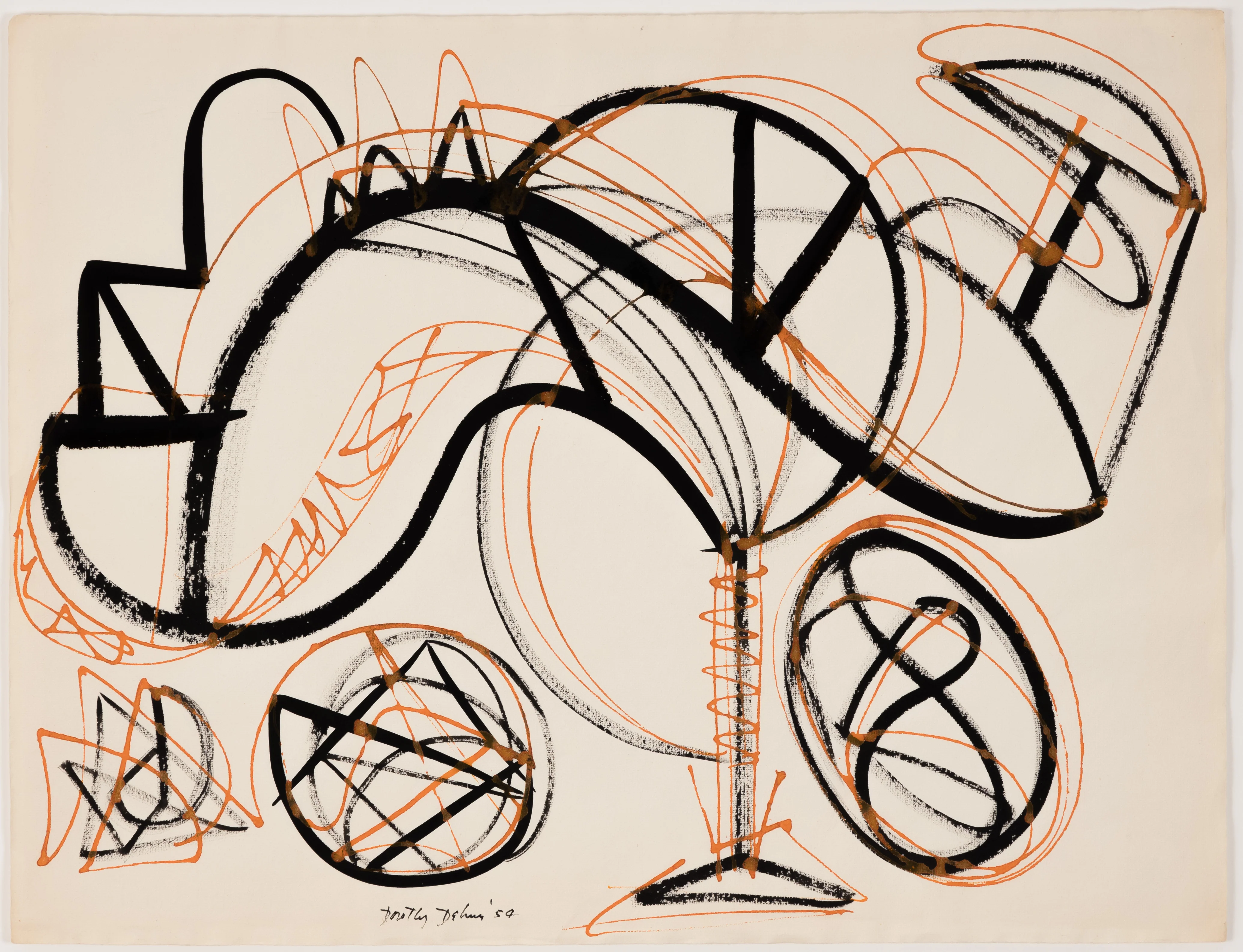 DOROTHY DEHNER “BICEP” INK AND WATERCOLOR, 1954 - Image 13