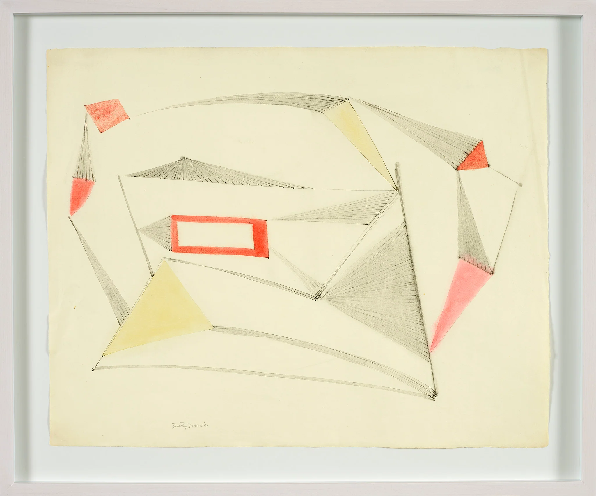DOROTHY DEHNER “BREEZE (FIRE ISLAND)” INK AND WATERCOLOR, 1951 - Image 7