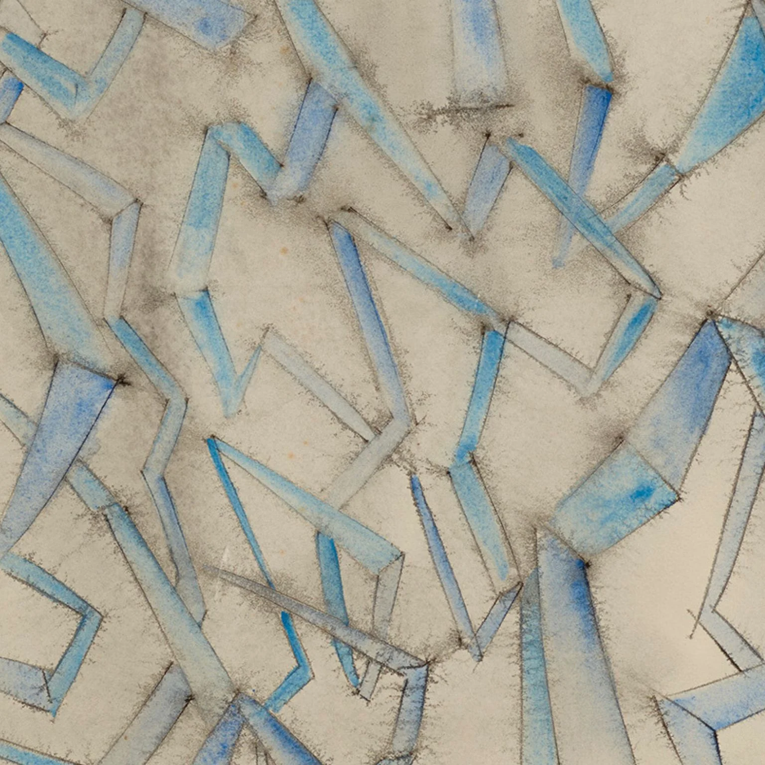 DOROTHY DEHNER “BLUE MOTION” INK AND WATERCOLOR, 1951 - Image 6