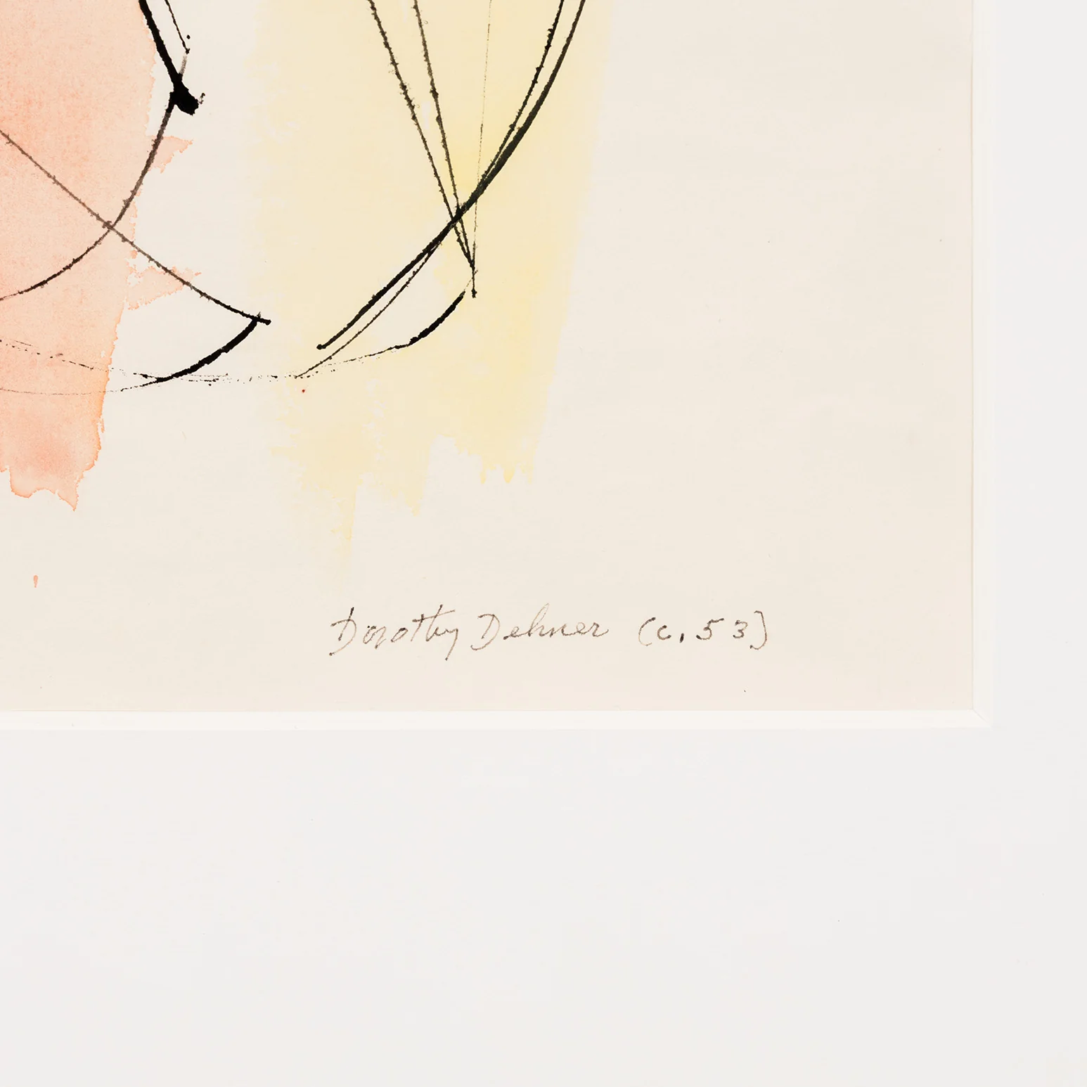 DOROTHY DEHNER “THREE FIGURES” INK AND WATERCOLOR, 1953 - Image 4