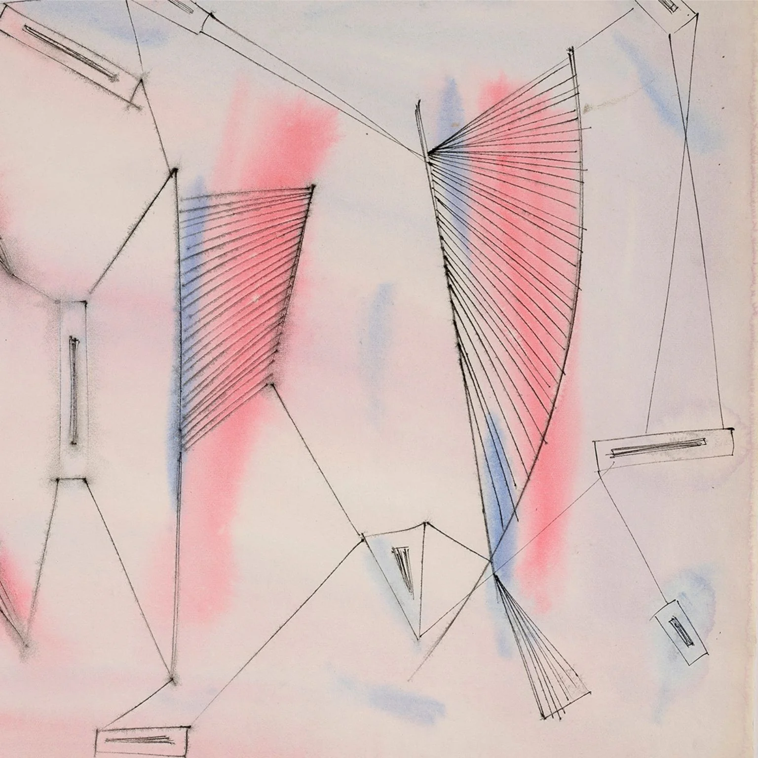 DOROTHY DEHNER “UNTITLED - BLUSH” INK AND WATERCOLOR, 1951 - Image 4