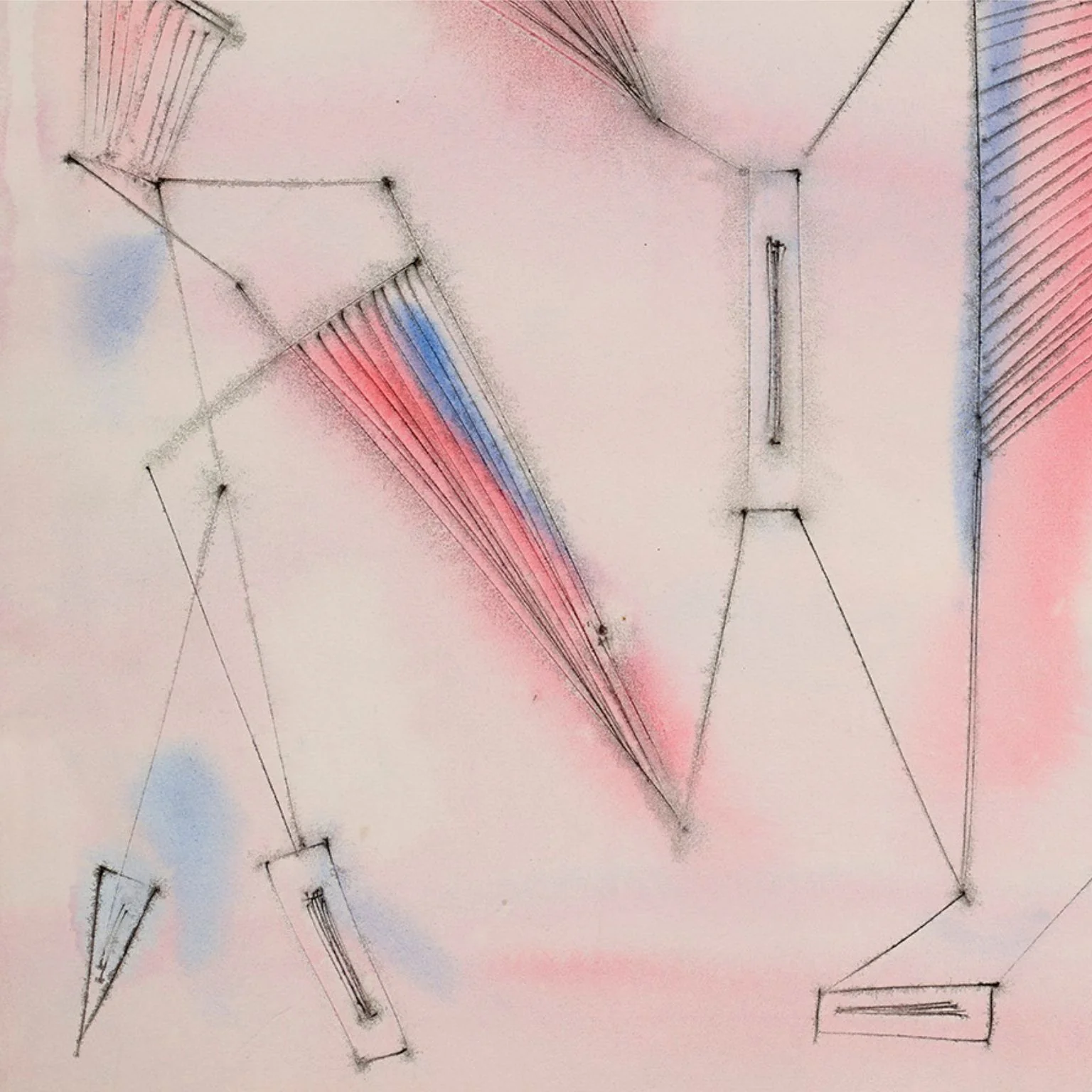 DOROTHY DEHNER “UNTITLED - BLUSH” INK AND WATERCOLOR, 1951 - Image 5