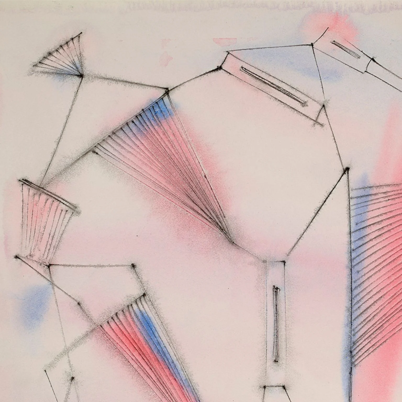 DOROTHY DEHNER “UNTITLED - BLUSH” INK AND WATERCOLOR, 1951 - Image 6