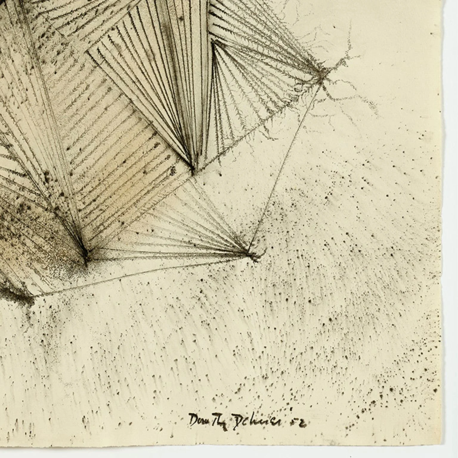 DOROTHY DEHNER “UNTITLED” INK AND CHARCOAL, 1952 - Image 4