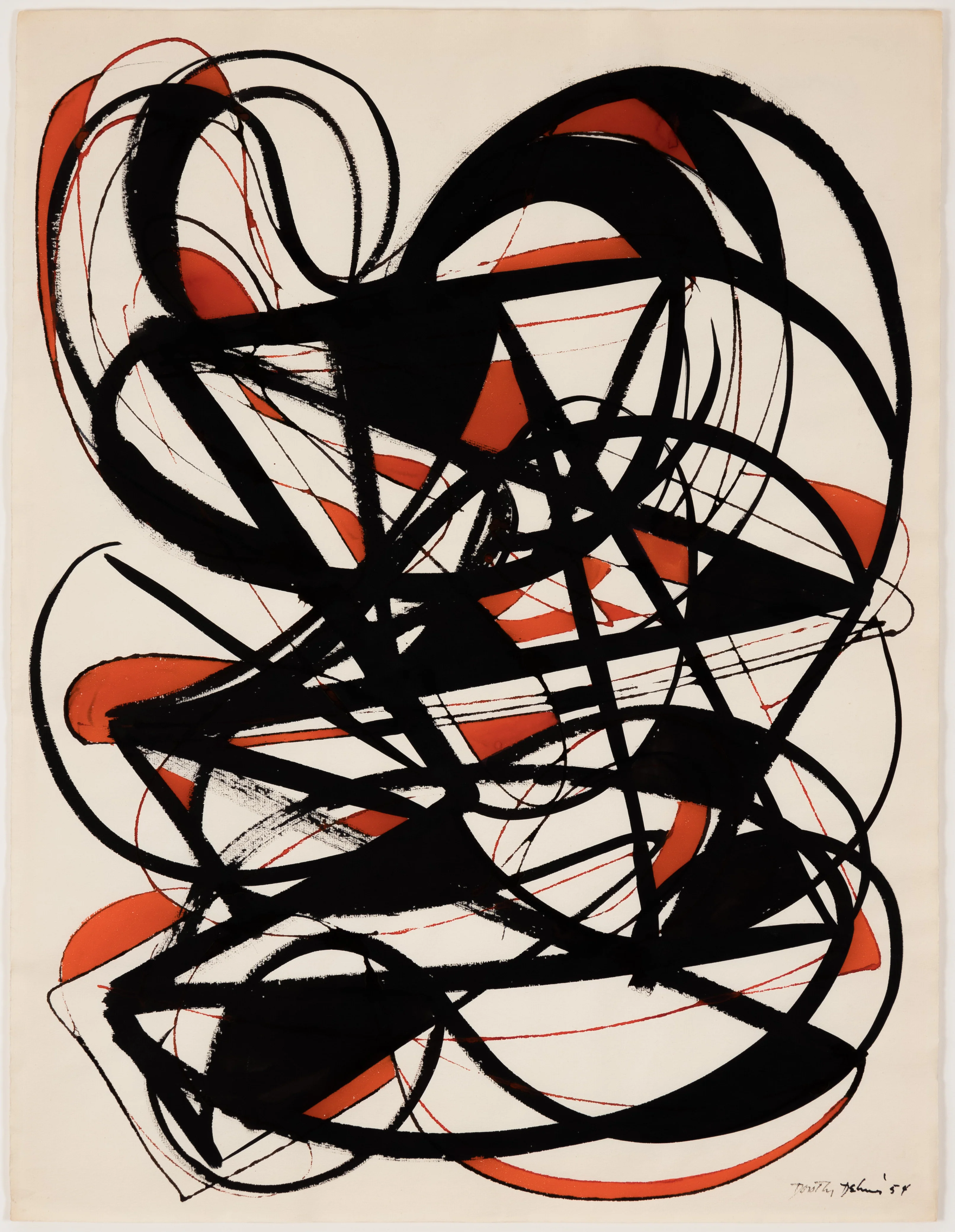 DOROTHY DEHNER “WOMAN IN A TANTRUM” INK AND WATERCOLOR, 1954 - Image 10