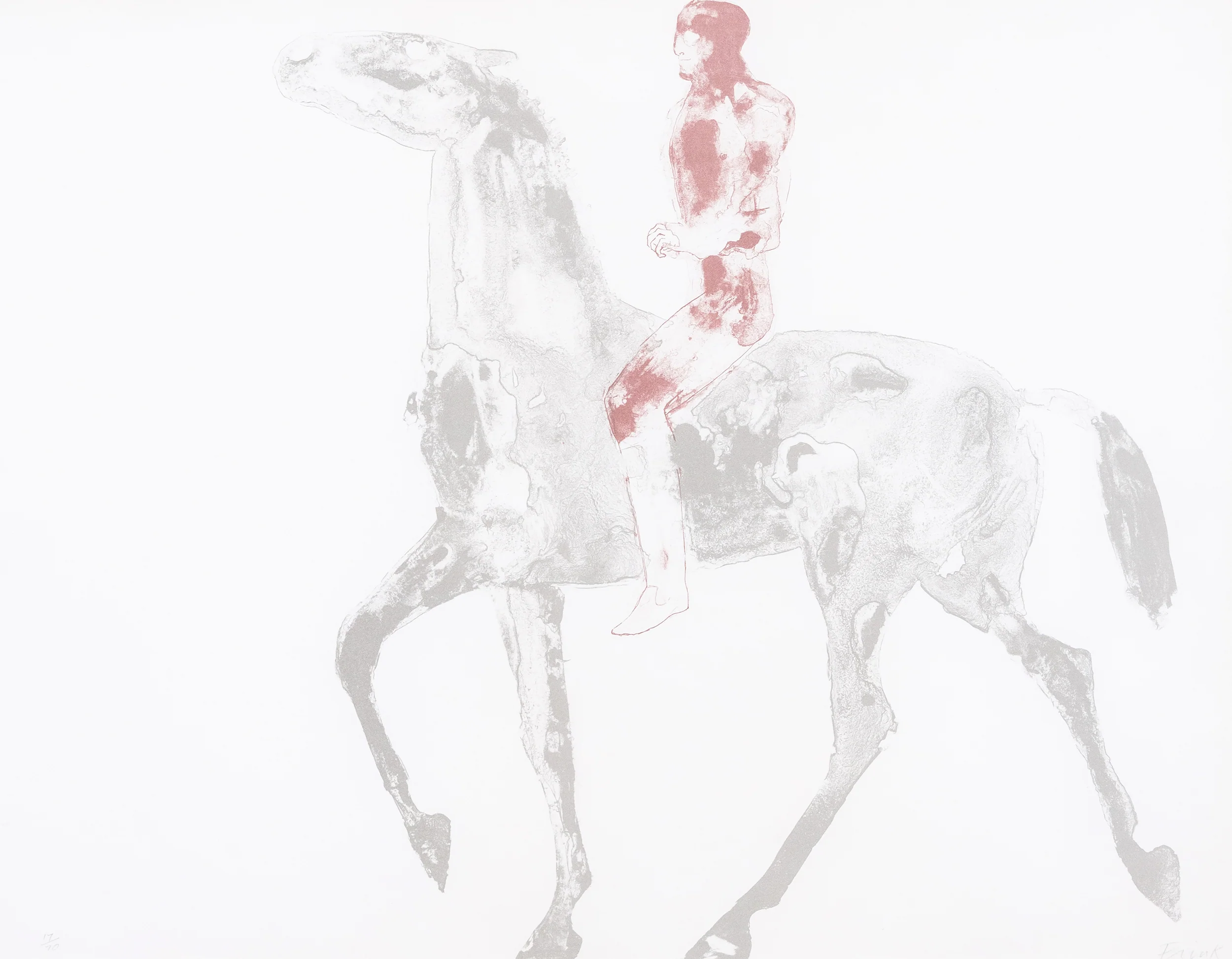 ELISABETH FRINK "HORSE AND RIDER I" LITHOGRAPH, 1970 - Image 11